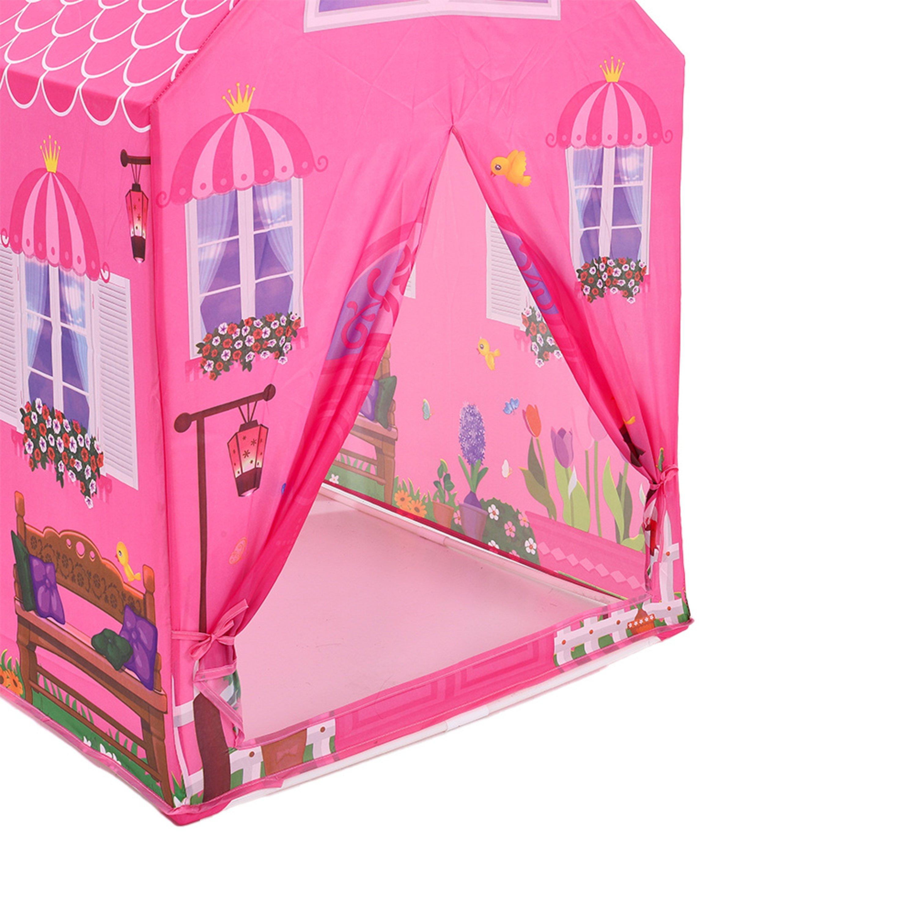 Pink - KIDKID - Girl Princess Castle Portable Playhouse, Pink - 2