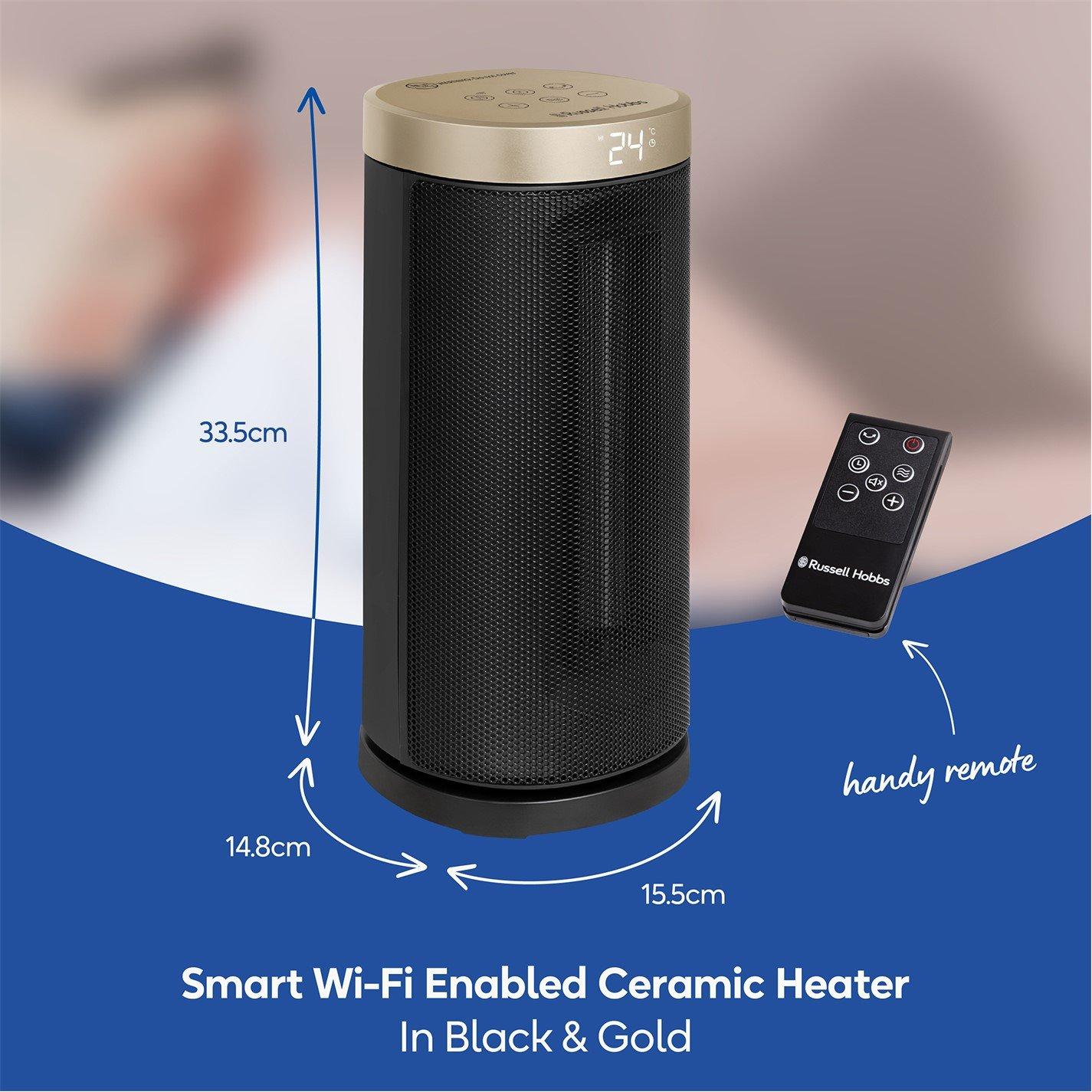 Black And Gold - Russell Hobbs - RHCTH2001G-SMT 2000W Smart Ceramic Heater - 2