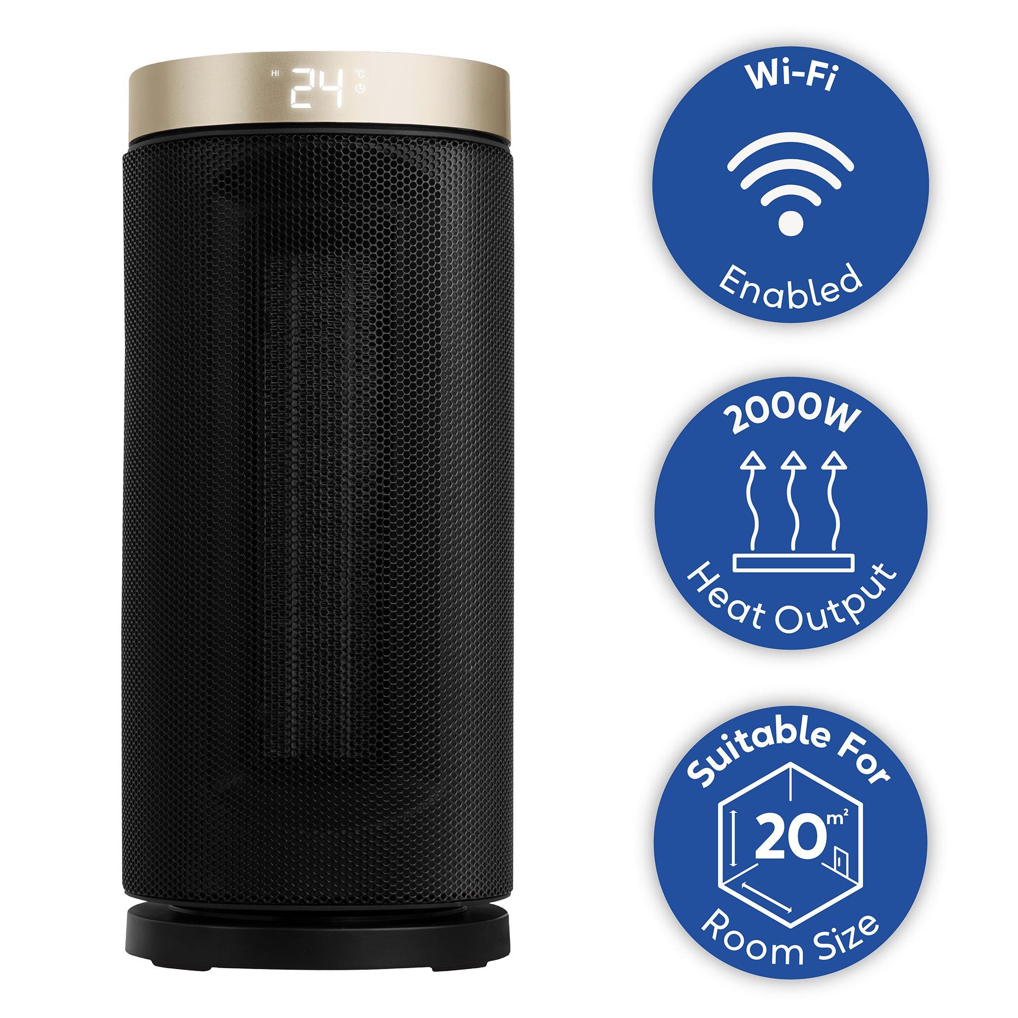 Black And Gold - Russell Hobbs - RHCTH2001G-SMT 2000W Smart Ceramic Heater - 11