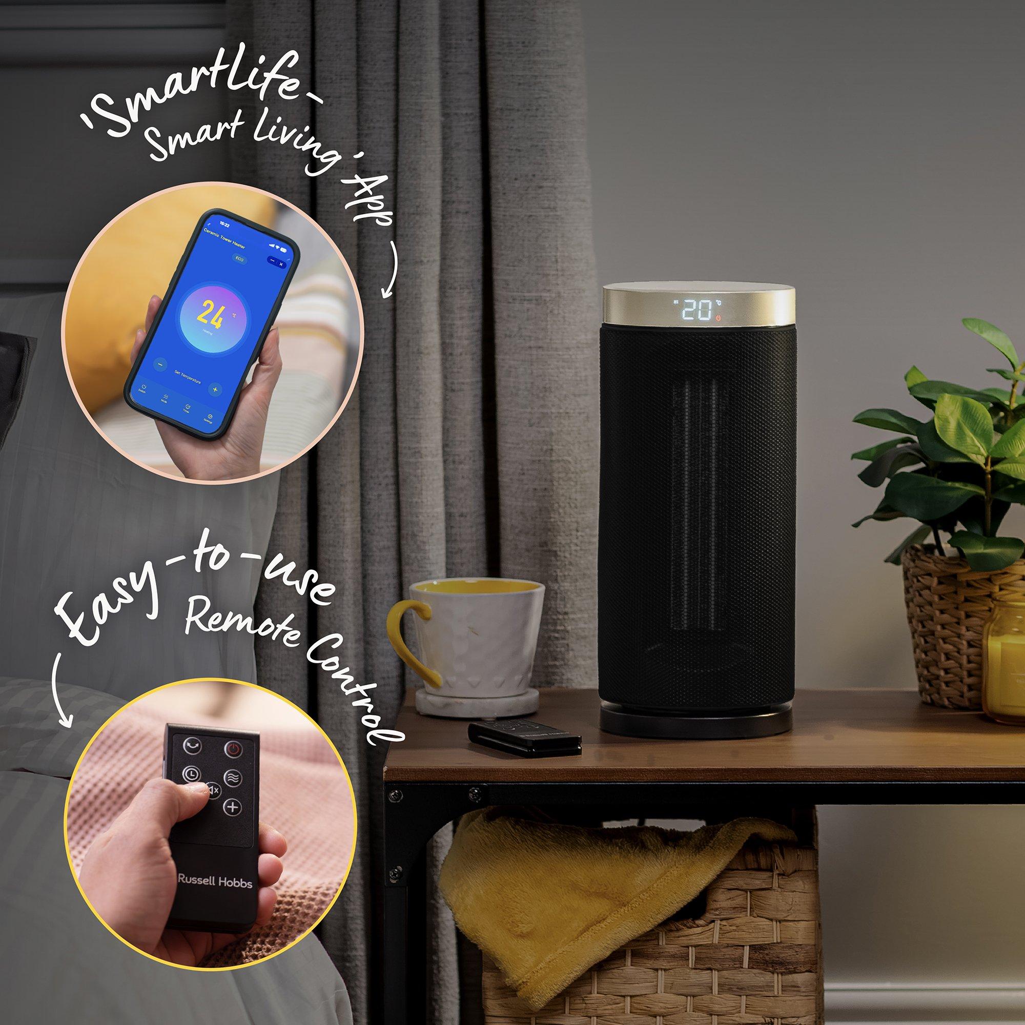 Black And Gold - Russell Hobbs - RHCTH2001G-SMT 2000W Smart Ceramic Heater - 5