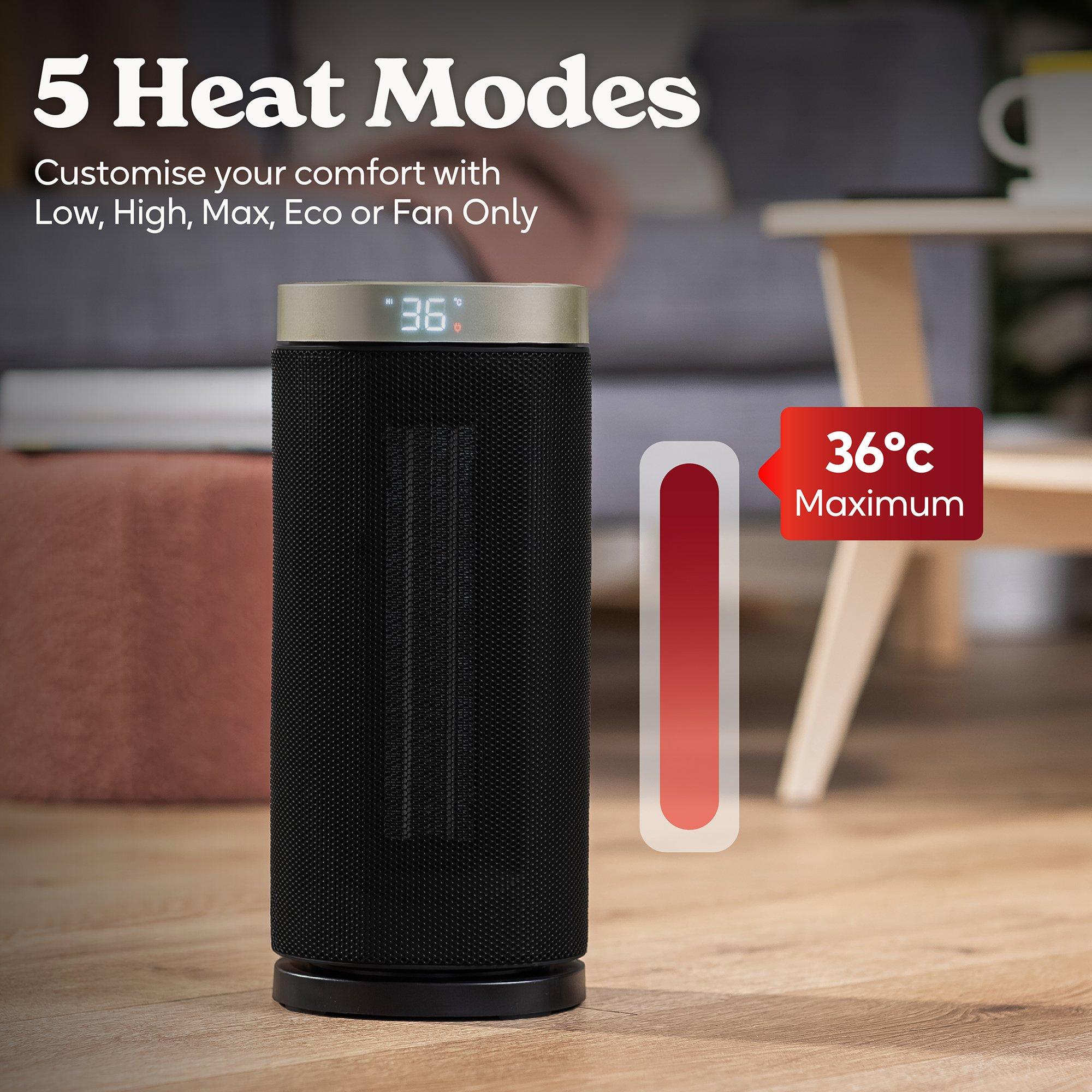 Black And Gold - Russell Hobbs - RHCTH2001G-SMT 2000W Smart Ceramic Heater - 6