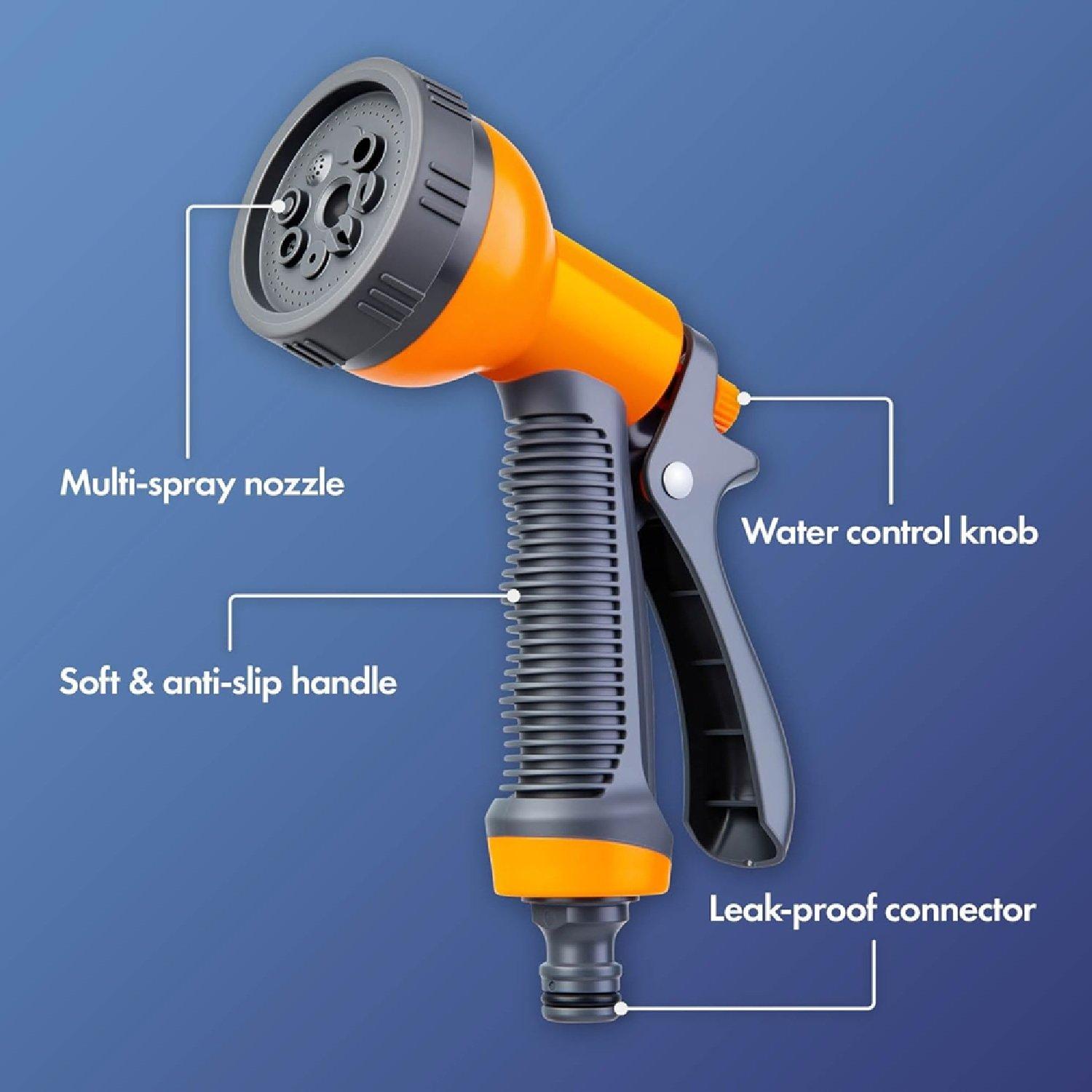 Orange - VonHaus - Garden Hose Reel - 15m - 7