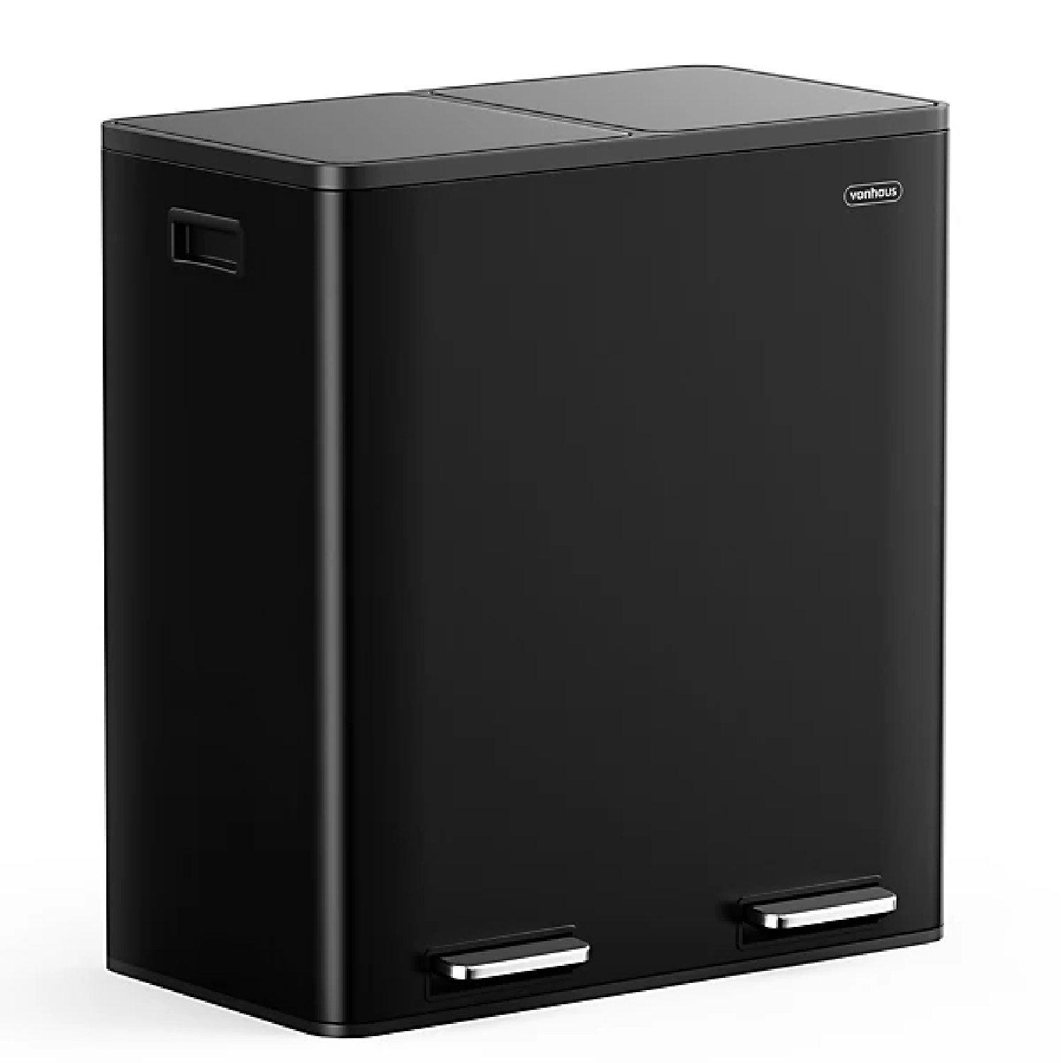 Vonhaus  Double Bin - 60L - Black