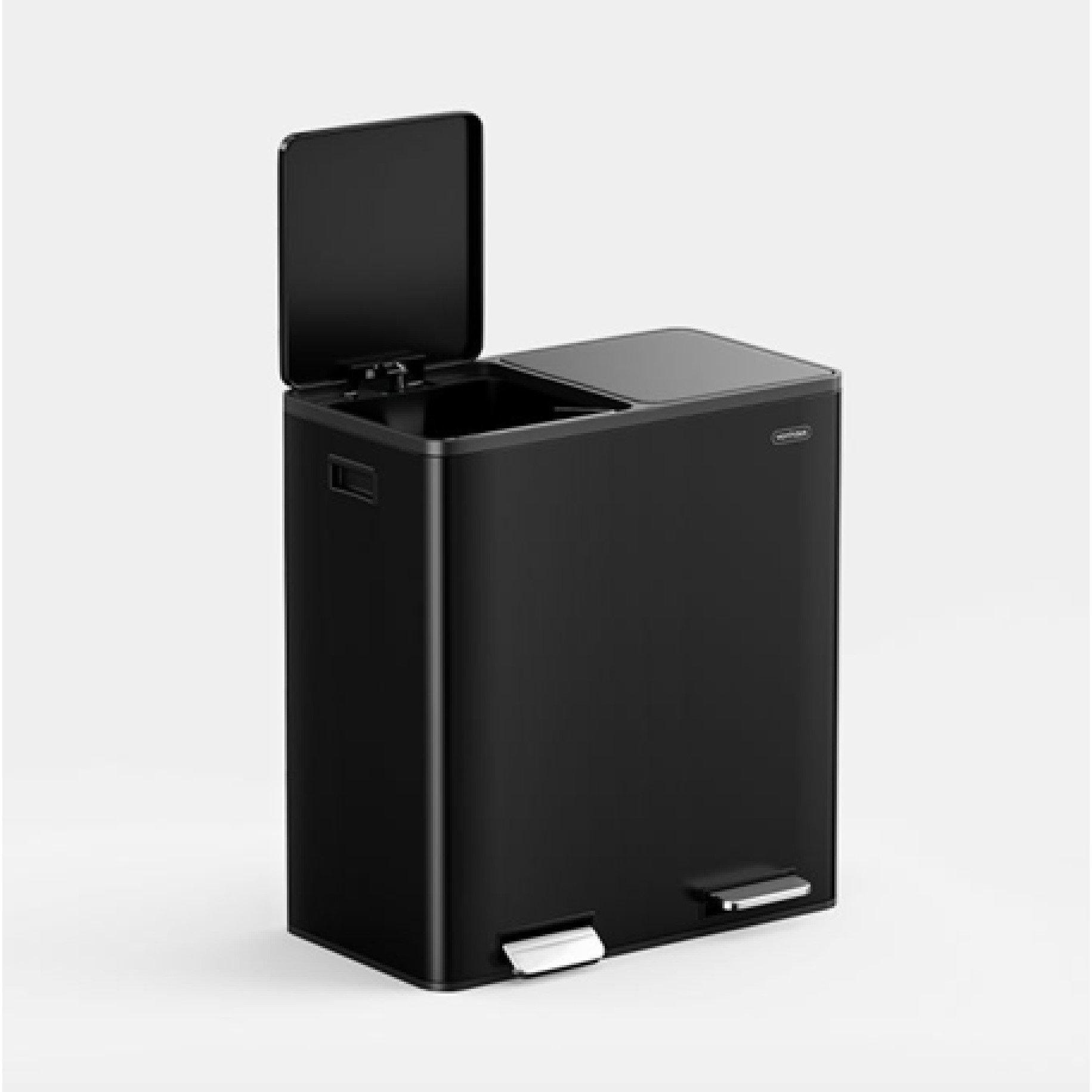 Black - VonHaus - Double Bin - 60L - 9
