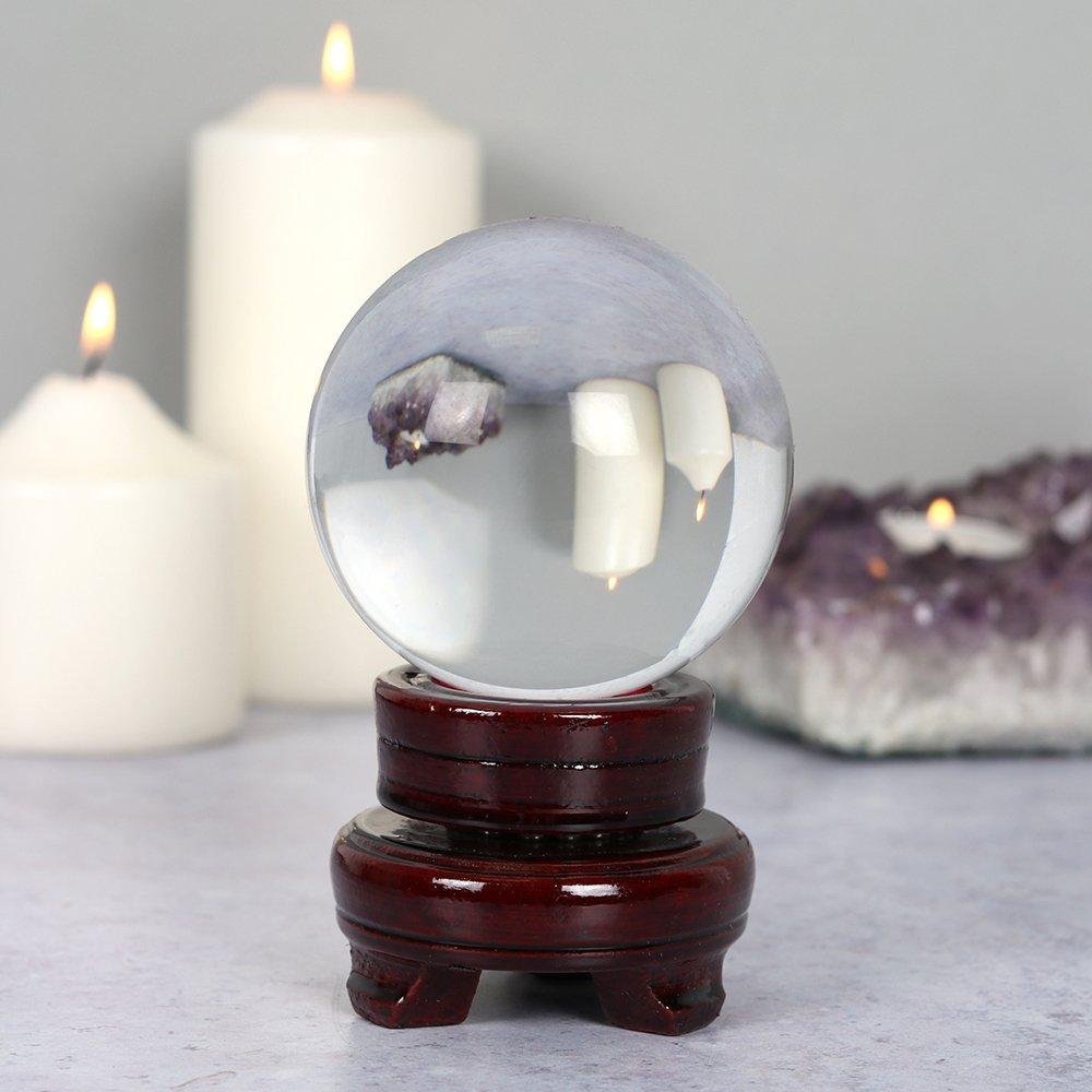 Clear - Something Different - 8cm Crystal Ball with Stand - 1