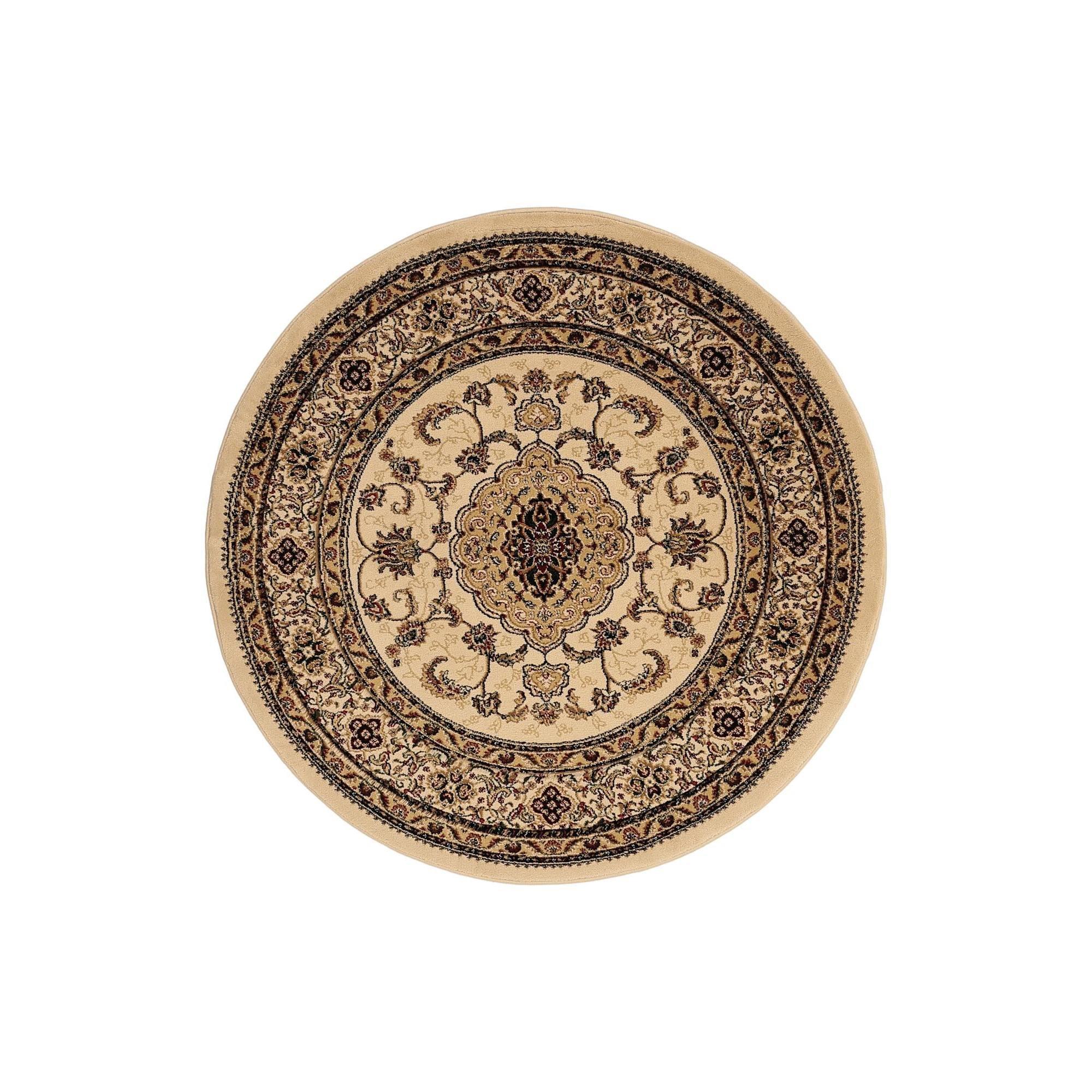 Cream - Homemaker - Victoria Traditional Circular Rug Cream - 2