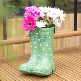 Something Different Light Green Welly Boot Planter