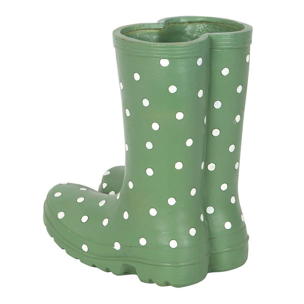 Green - Something Different - Light Green Welly Boot Planter - 4