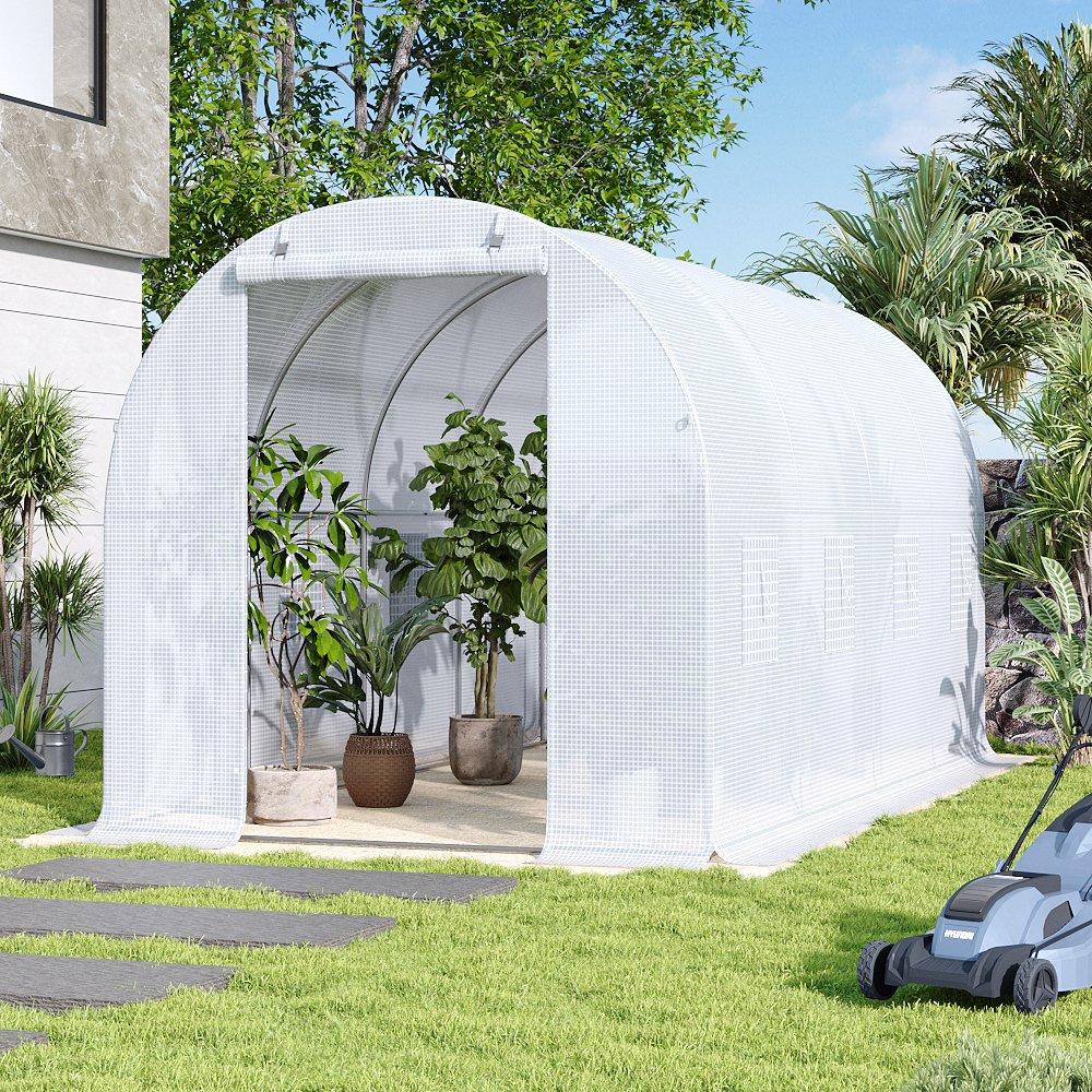 White - Breeins - Metal Framed Walk-in Greenhouse White - 1