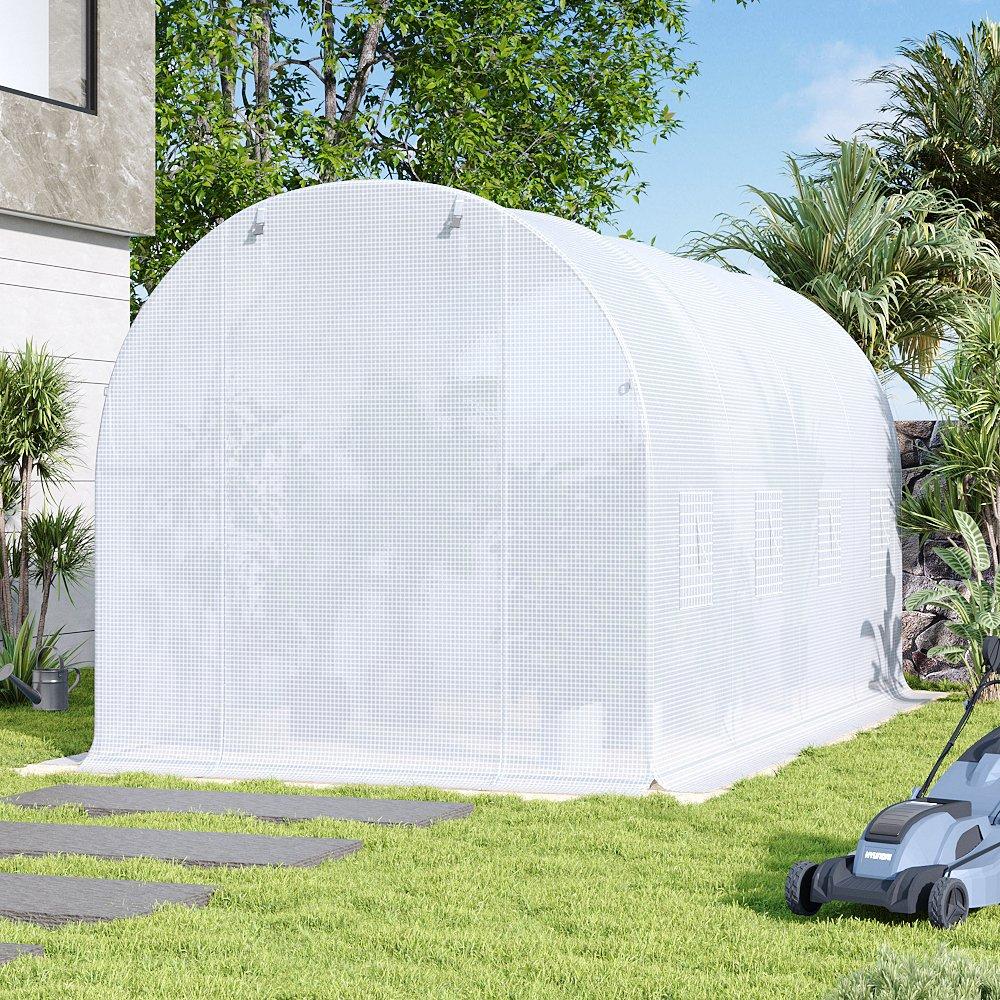 White - Breeins - Metal Framed Walk-in Greenhouse White - 2