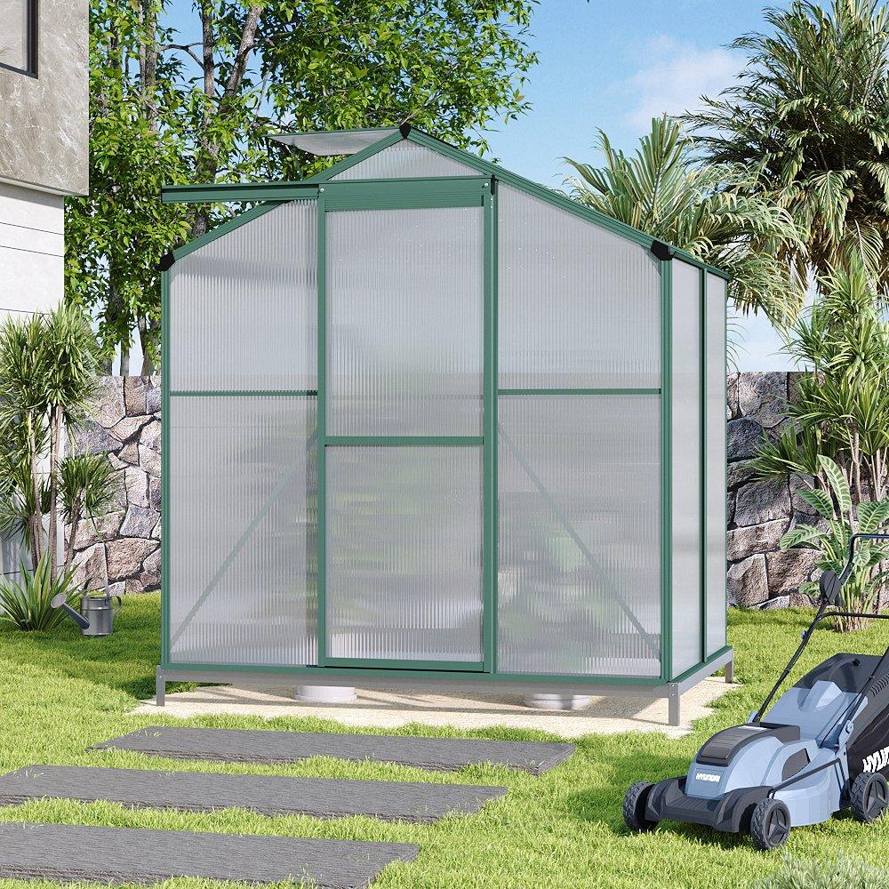 Green - Breeins - Outdoor 4x6Fts Garden Greenhouse with 2 Vents - 2