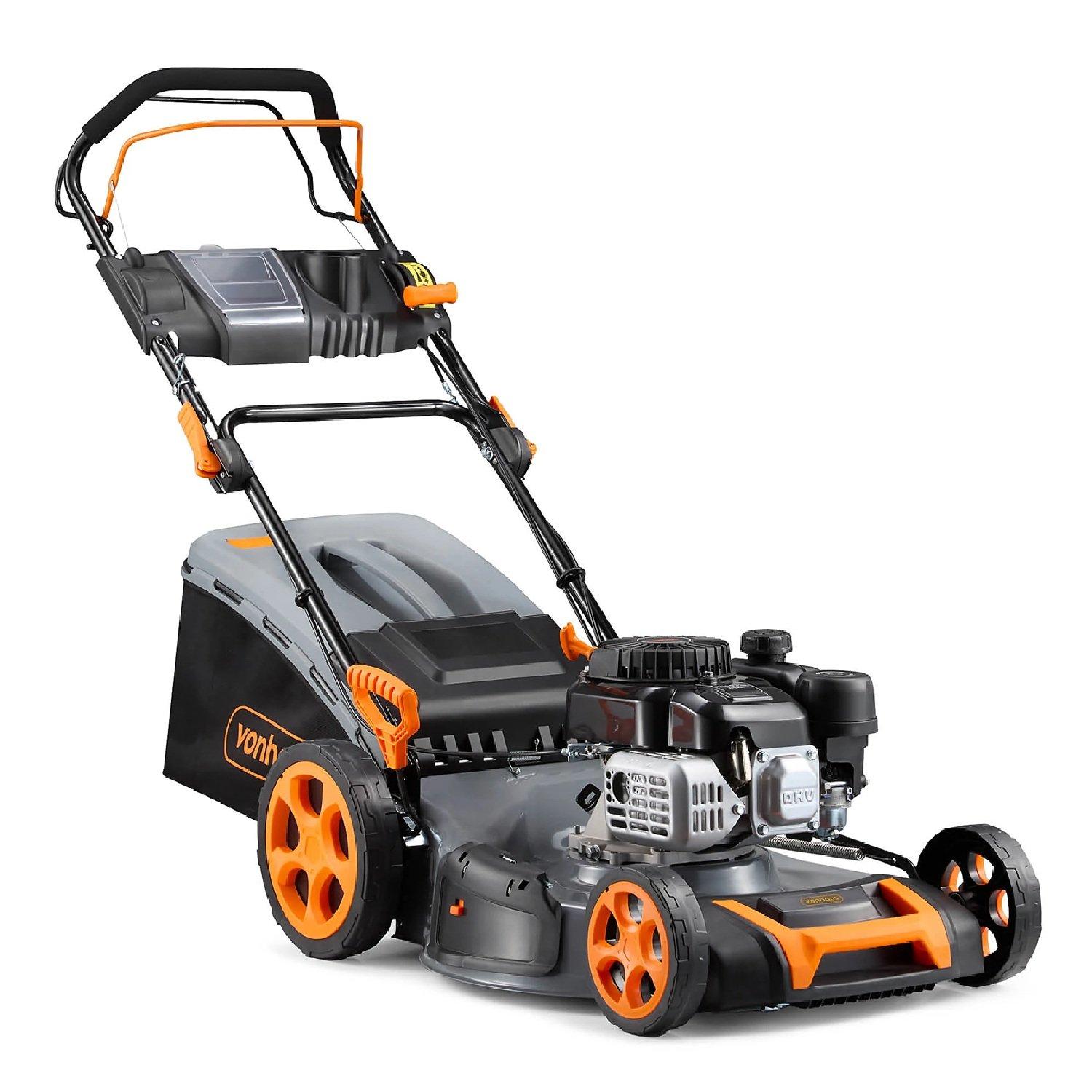 Orange - VonHaus - 171cc Petrol Lawn Mower - 1