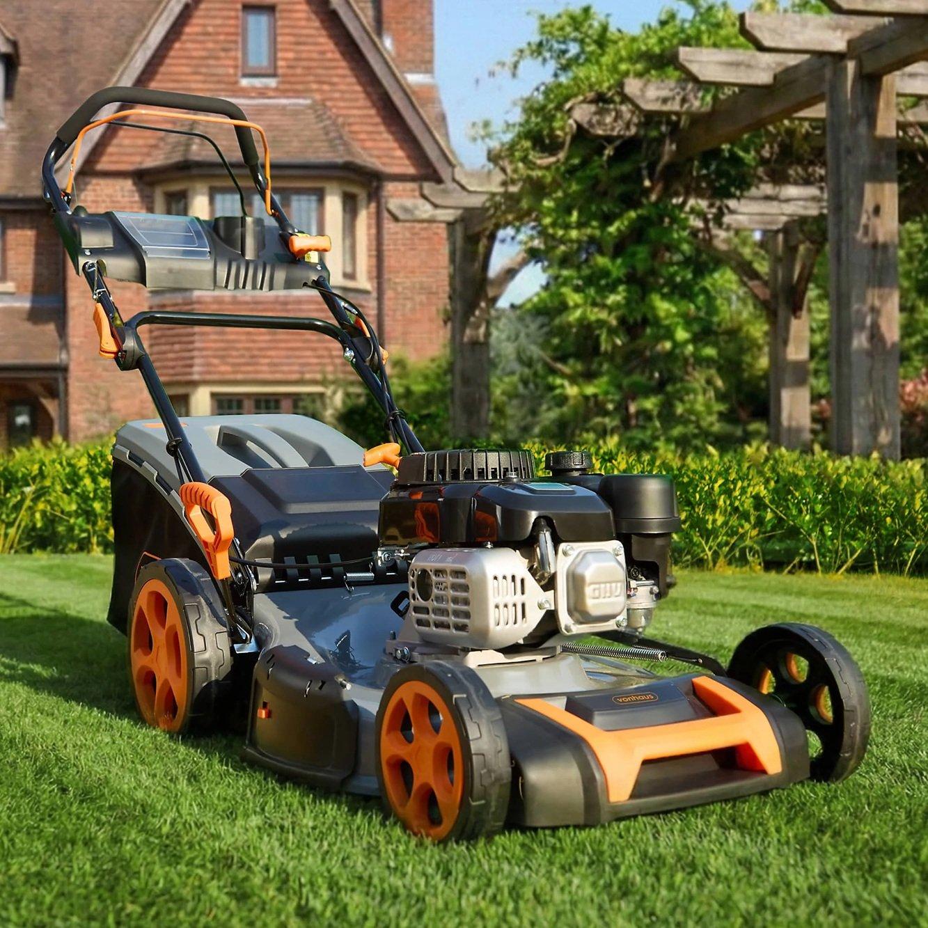 Orange - VonHaus - 171cc Petrol Lawn Mower - 9
