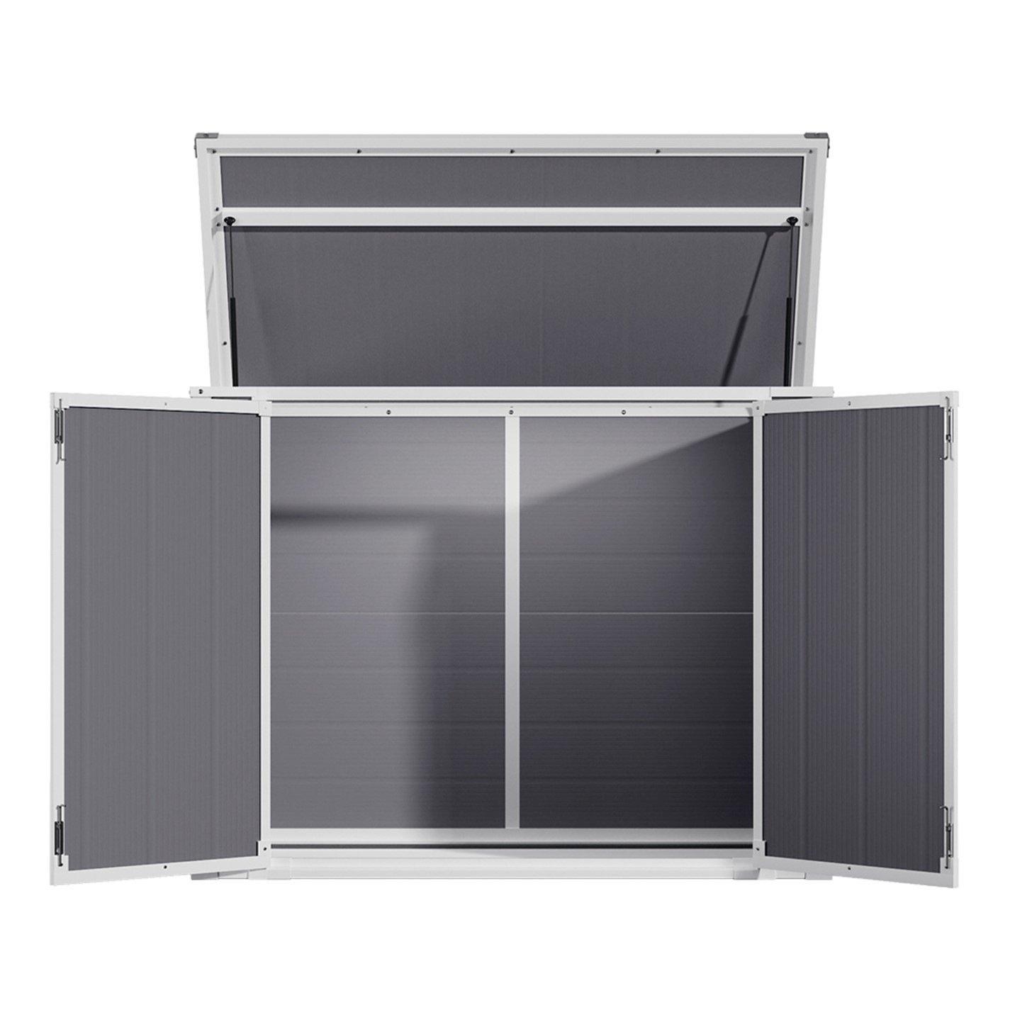 Grey - Breeins - Outdoor 4x2Fts Bicycle Storage Shed Grey - 3