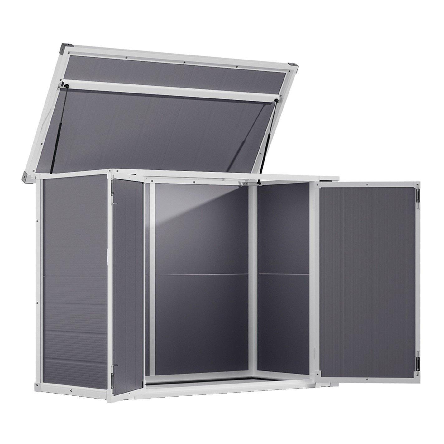 Grey - Breeins - Outdoor 4x2Fts Bicycle Storage Shed Grey - 5