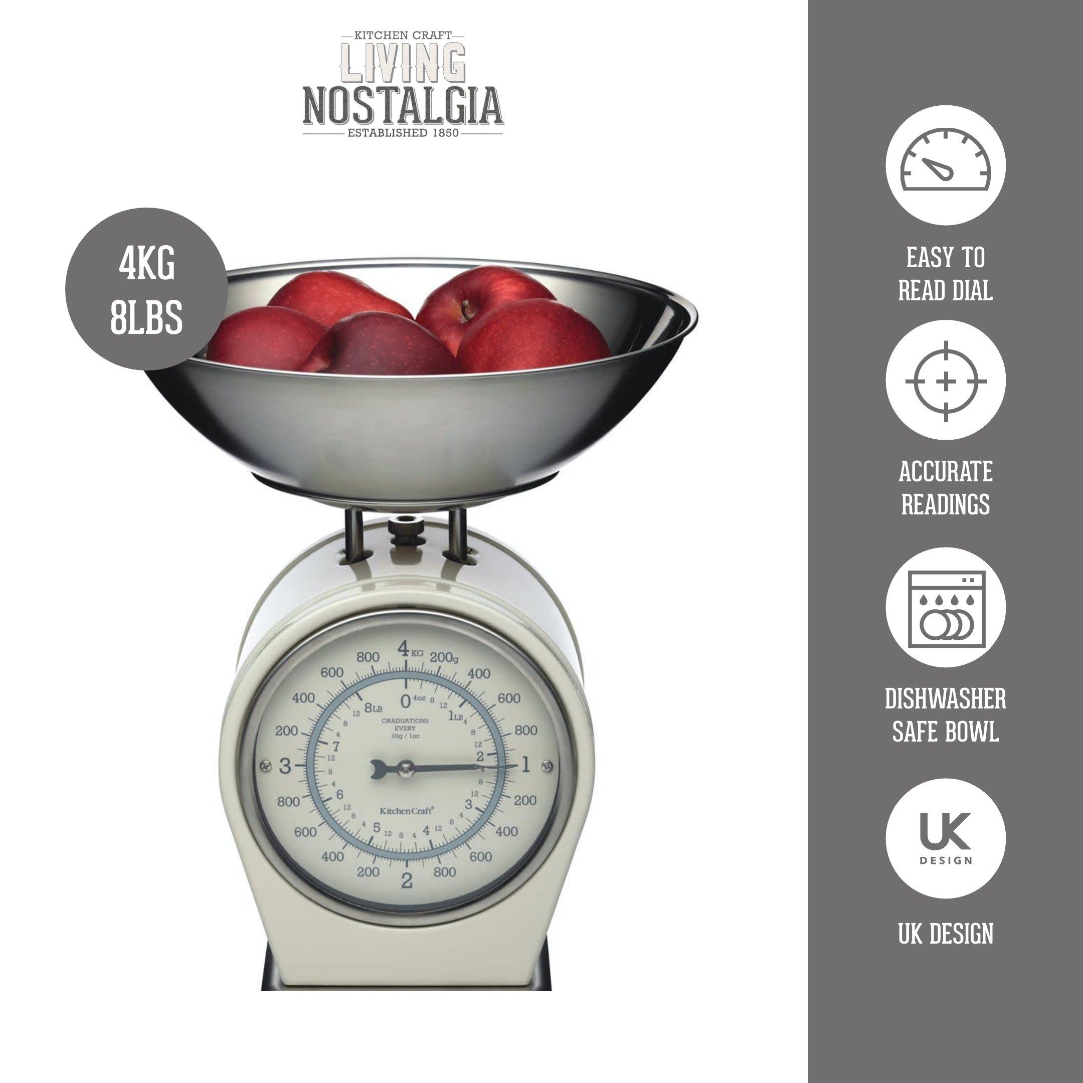 Cream - KitchenCraft - Living Nostalgia Antique Cream Mechanical Scales - 4