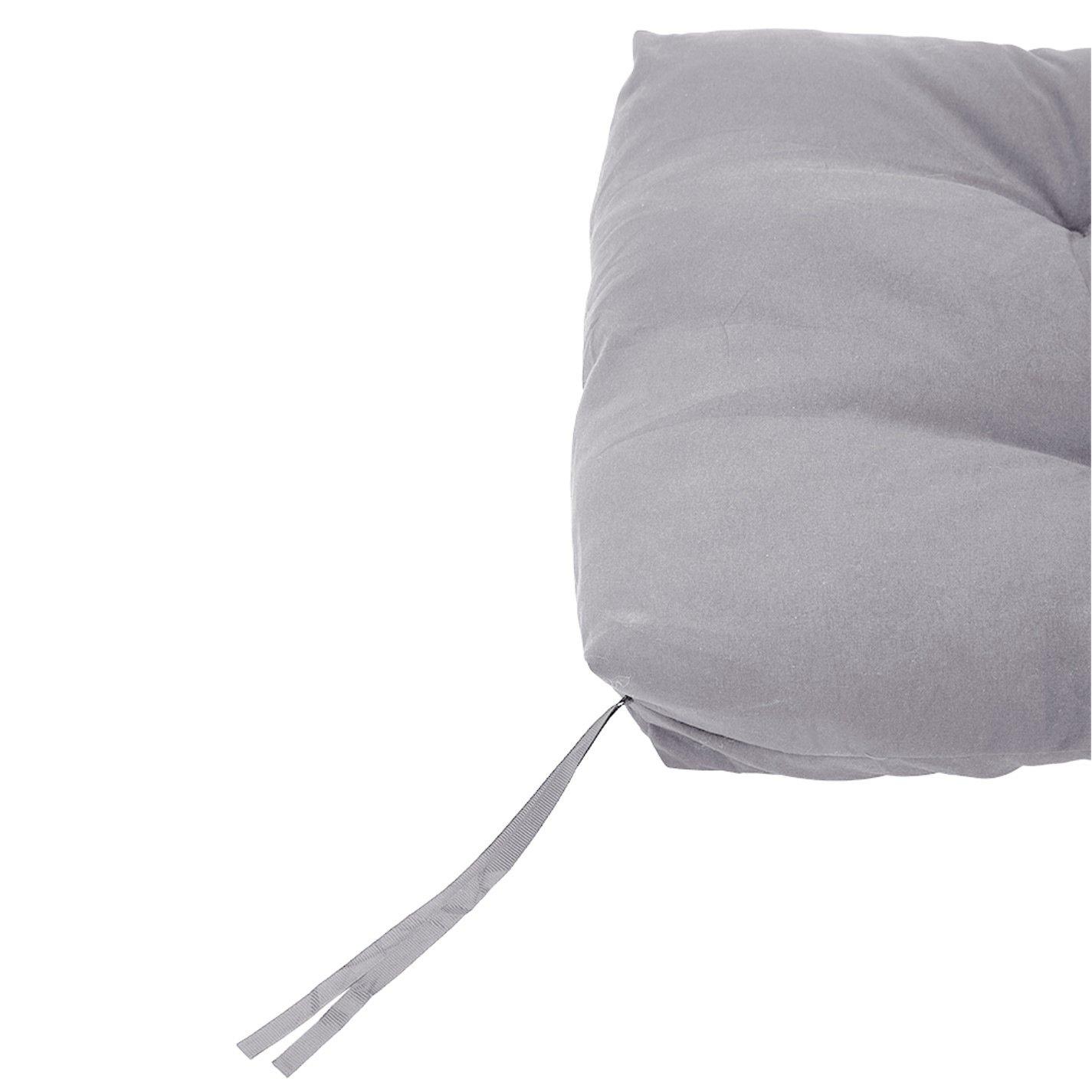 Grey - Breeins - 130cm Garden Bench Seating Cushion Light Grey - 3