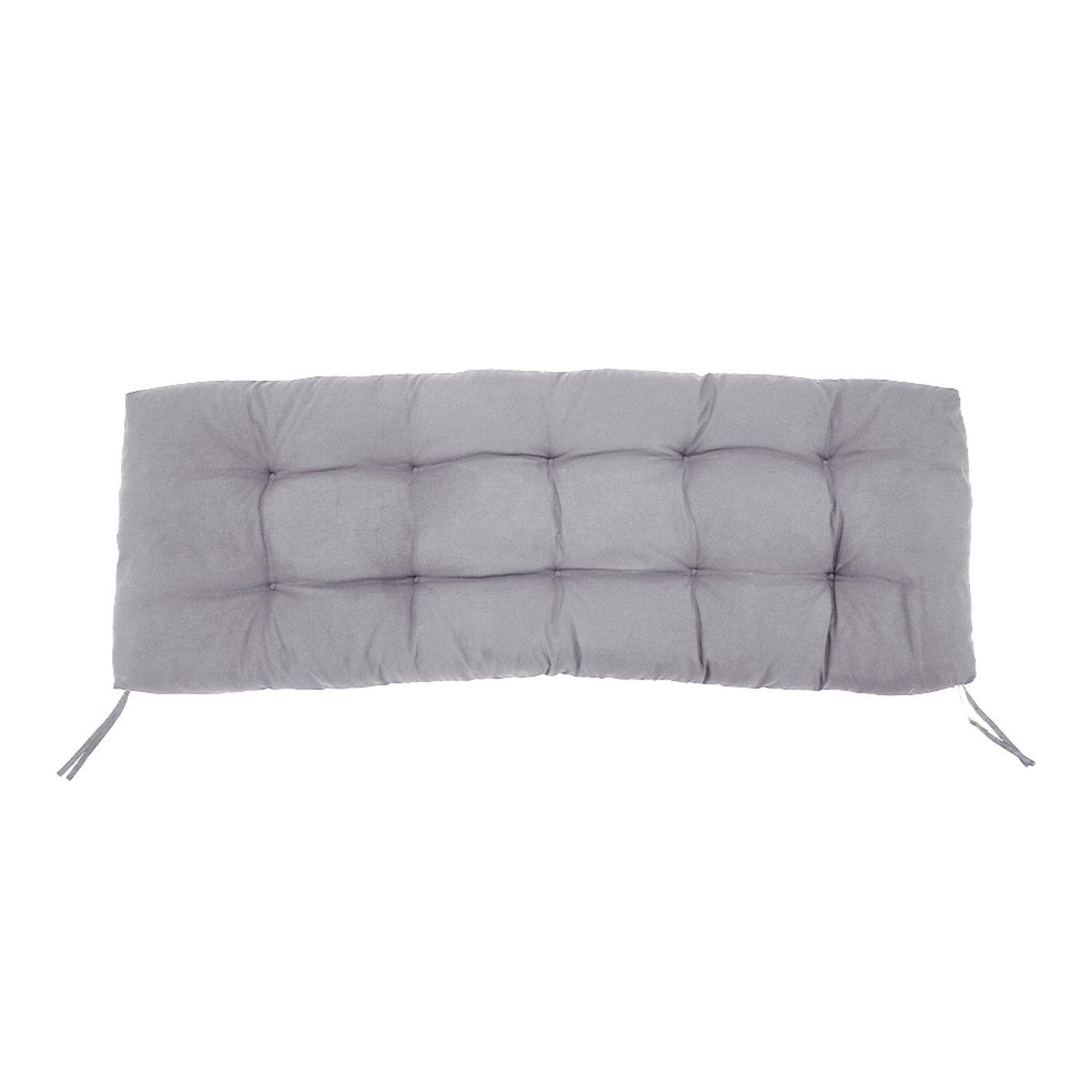 Grey - Breeins - 130cm Garden Bench Seating Cushion Light Grey - 6