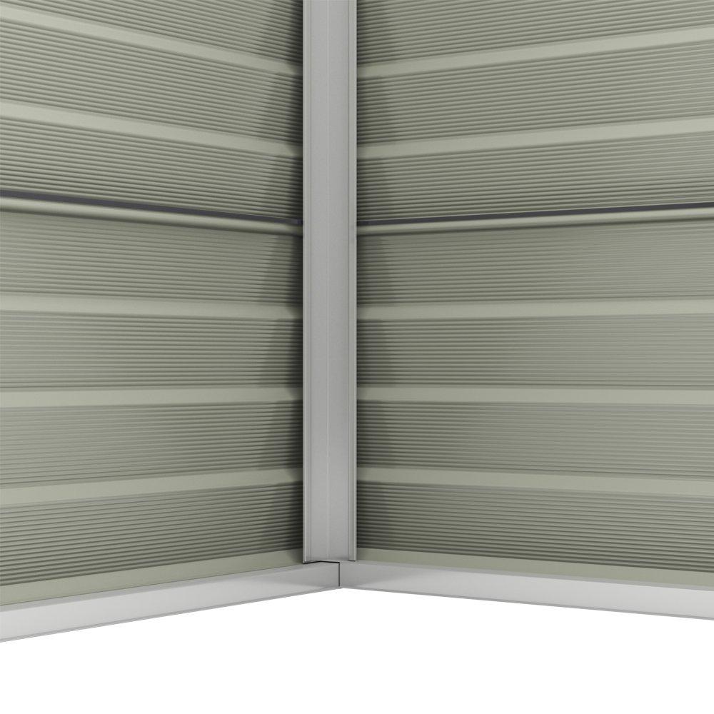 Black - Breeins - 8x8Fts Charcoal Steel Tool Shed Charcoal Black - 11