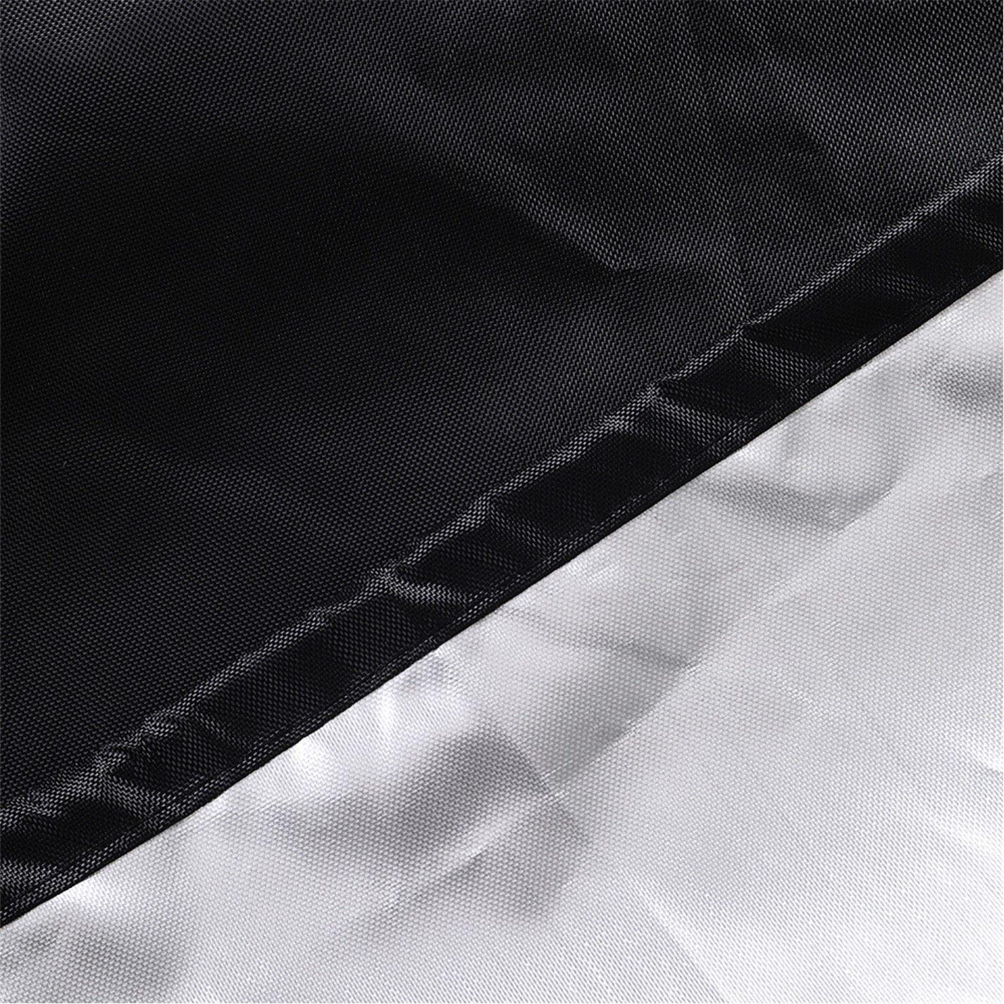 Black - Breeins - 170cm Rectangle Waterproof Grill Cover Black - 7