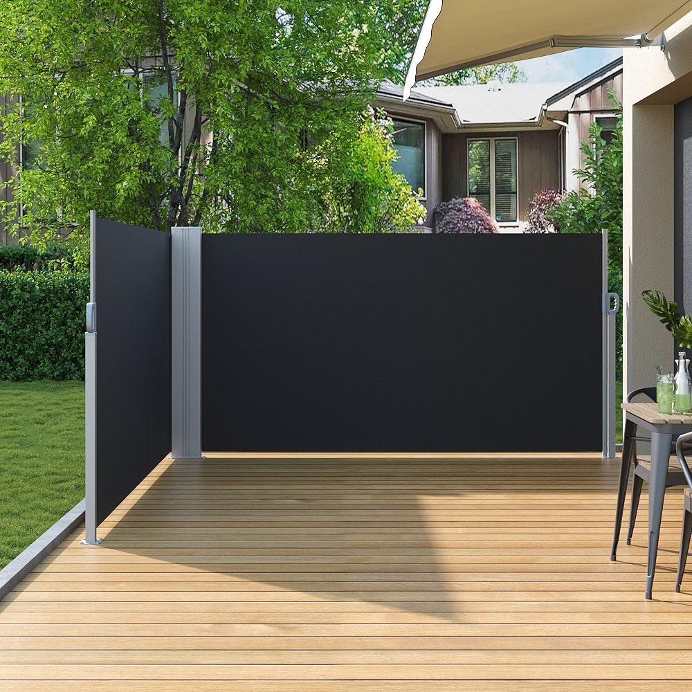 Grey - Breeins - Outdoor Retractable Privacy Awning, Grey - 2