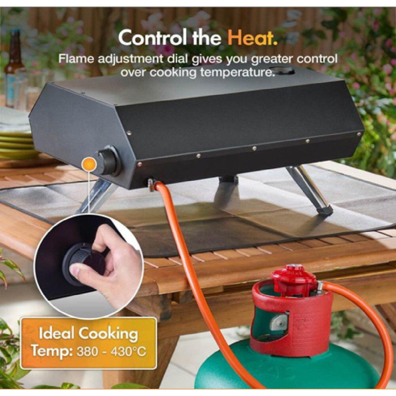 Black - VonHaus - Gas Pizza Oven - 6