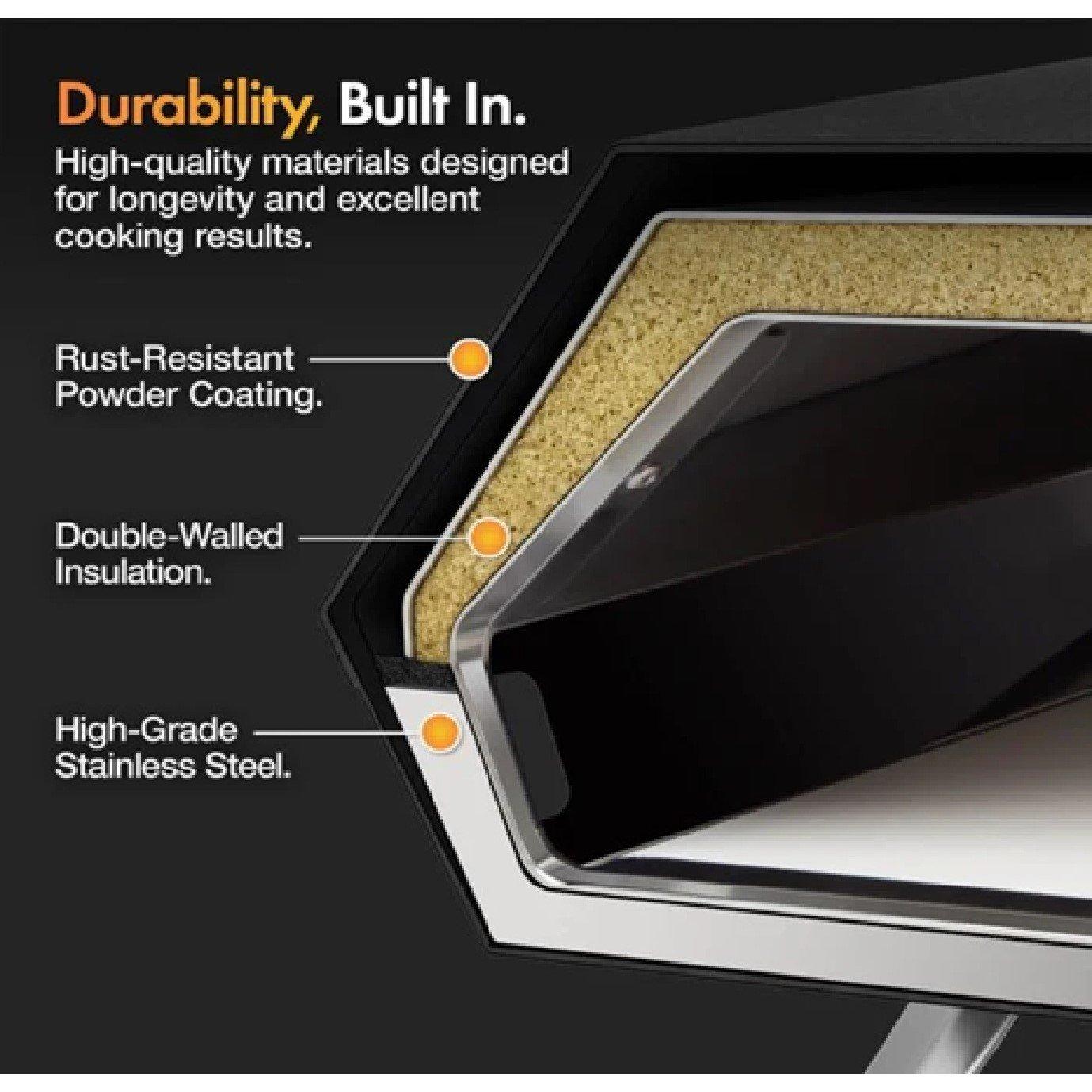 Black - VonHaus - Gas Pizza Oven - 7