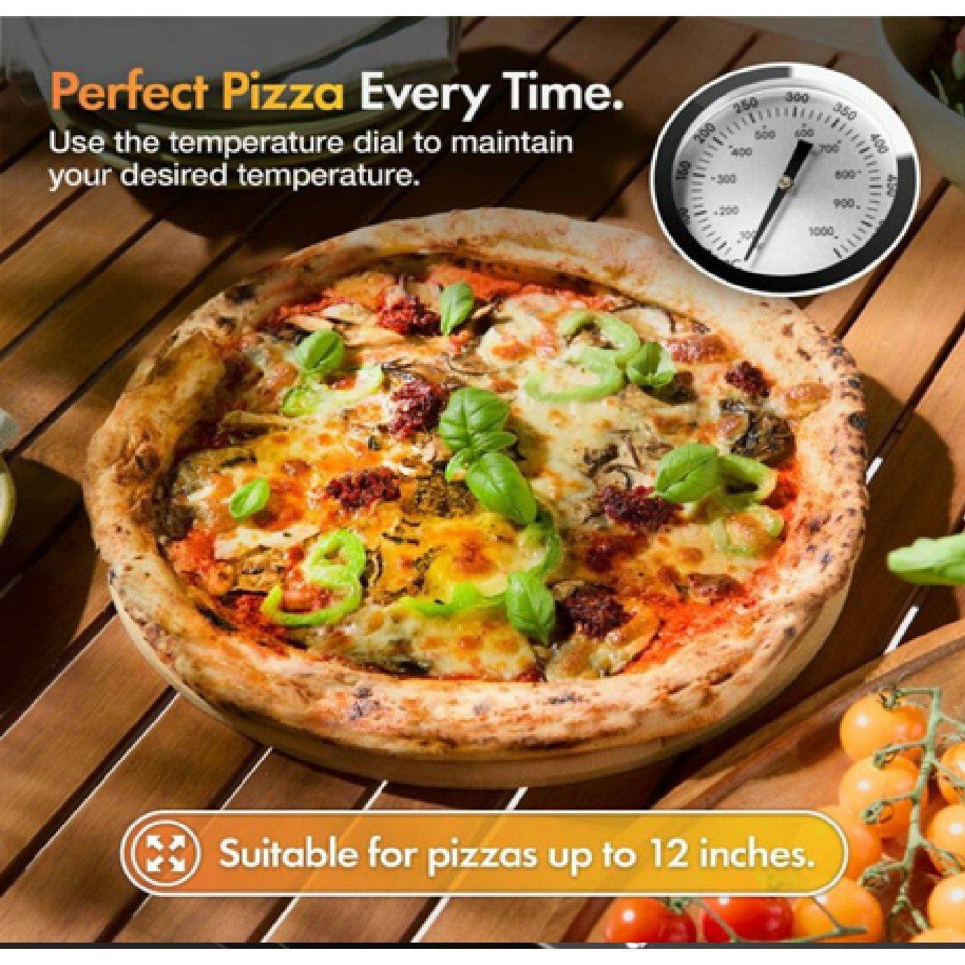 Black - VonHaus - Gas Pizza Oven - 9