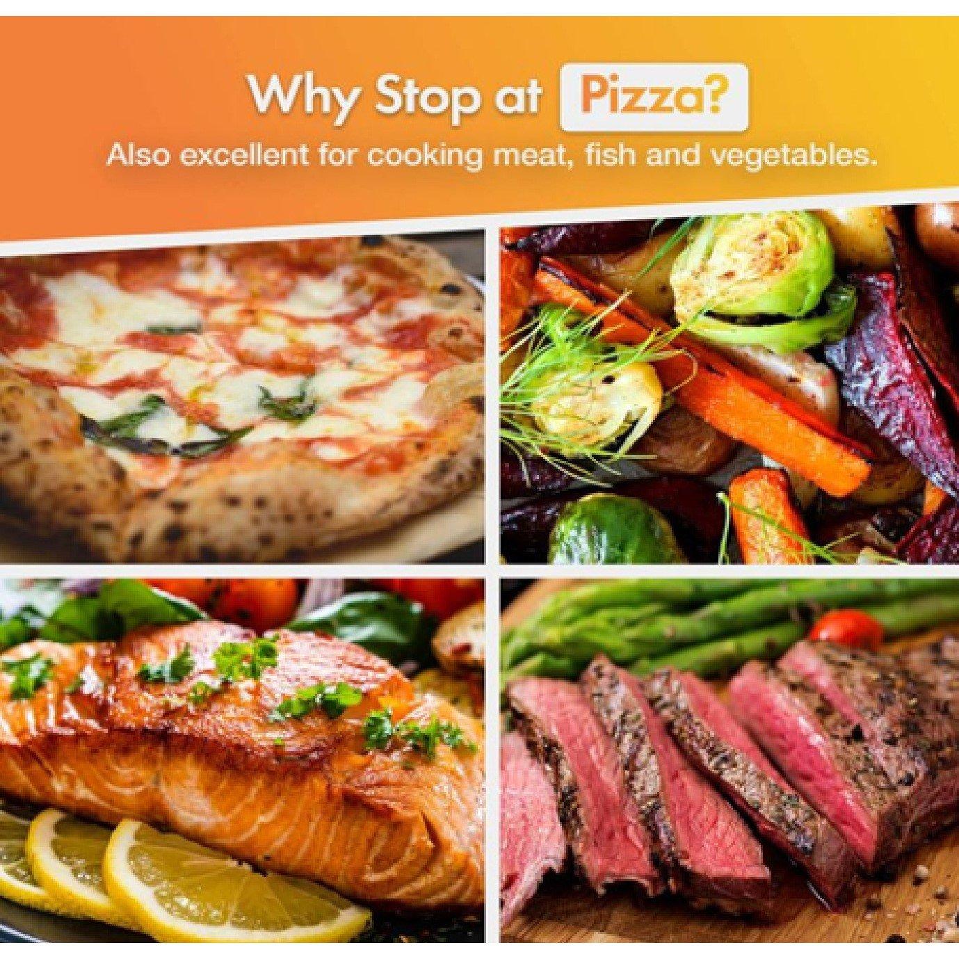 Black - VonHaus - Gas Pizza Oven - 10