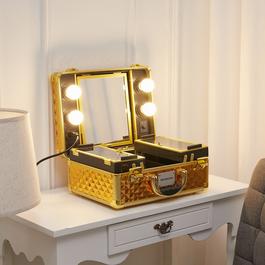SHEONLY Cosmetic Organizer with LED Light Mirror
