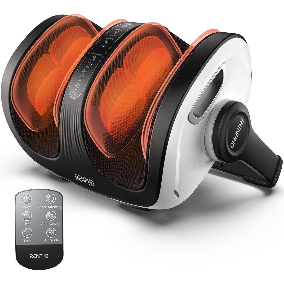 White - Renpho - RENPHO 2-in-1 Foot & Calf Massager - With heat - - 1