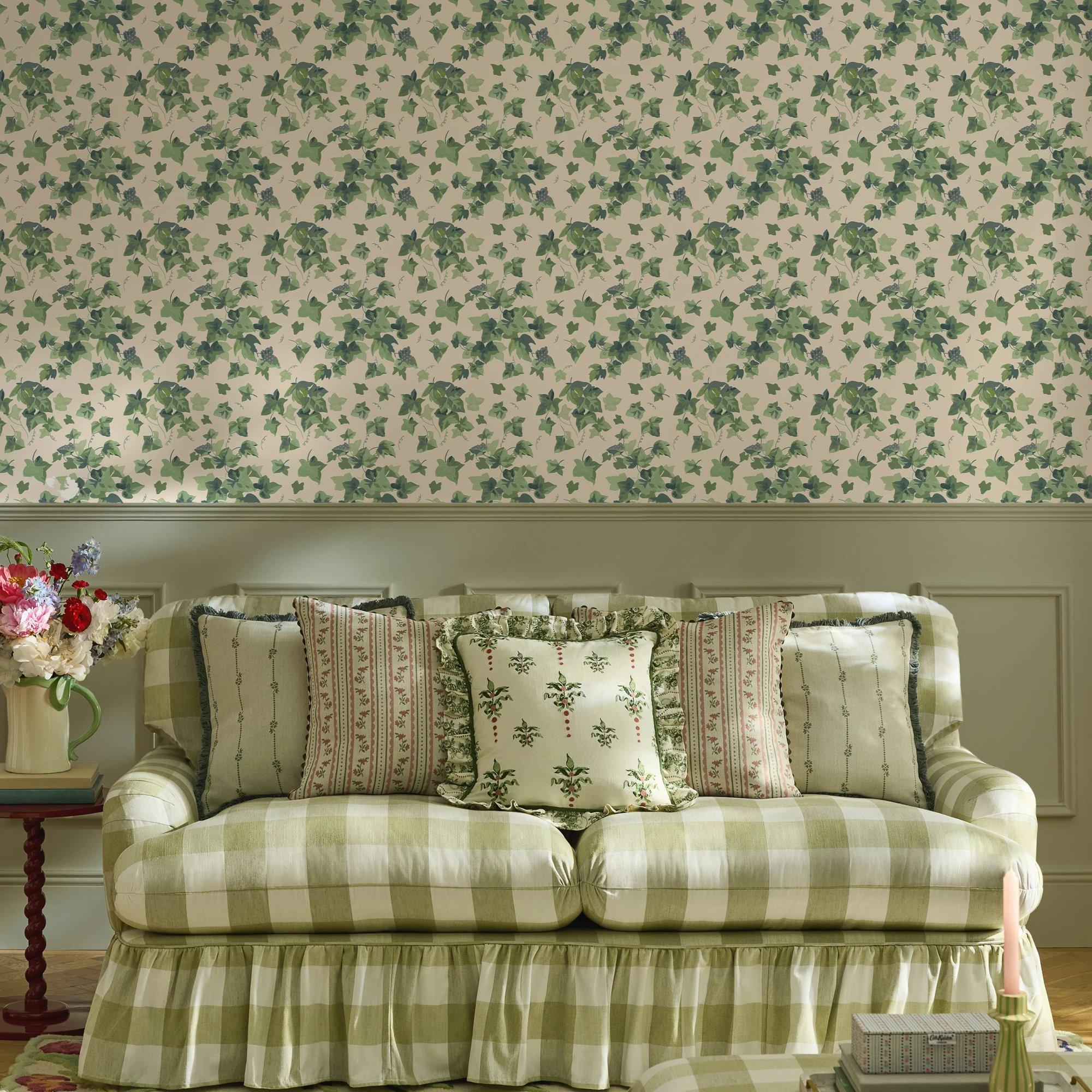 Sky Green - Cath Kidston - Ivy Sky Green Wallpaper - 2