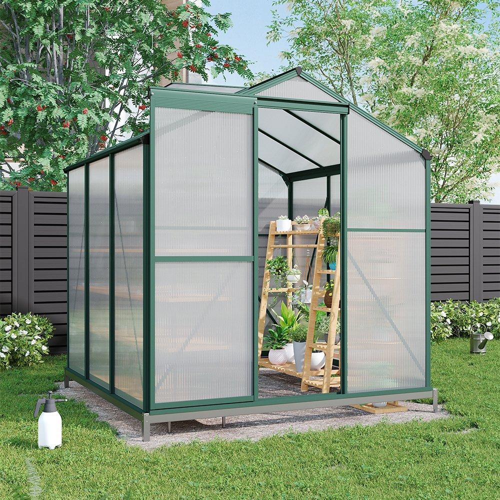 Green - Breeins - Outdoor 6x6Fts Garden Greenhouse with 1 Vents - 1