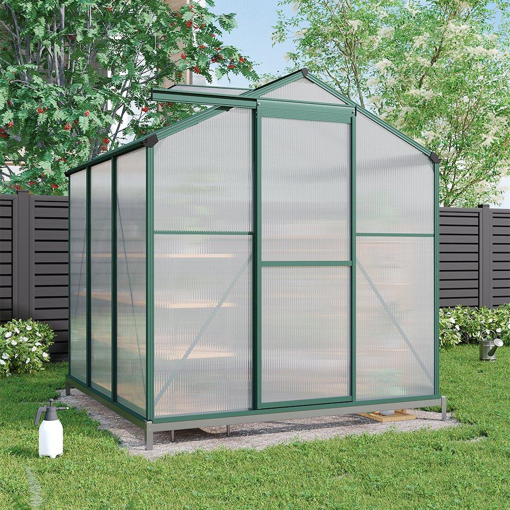 Green - Breeins - Outdoor 6x6Fts Garden Greenhouse with 1 Vents - 2