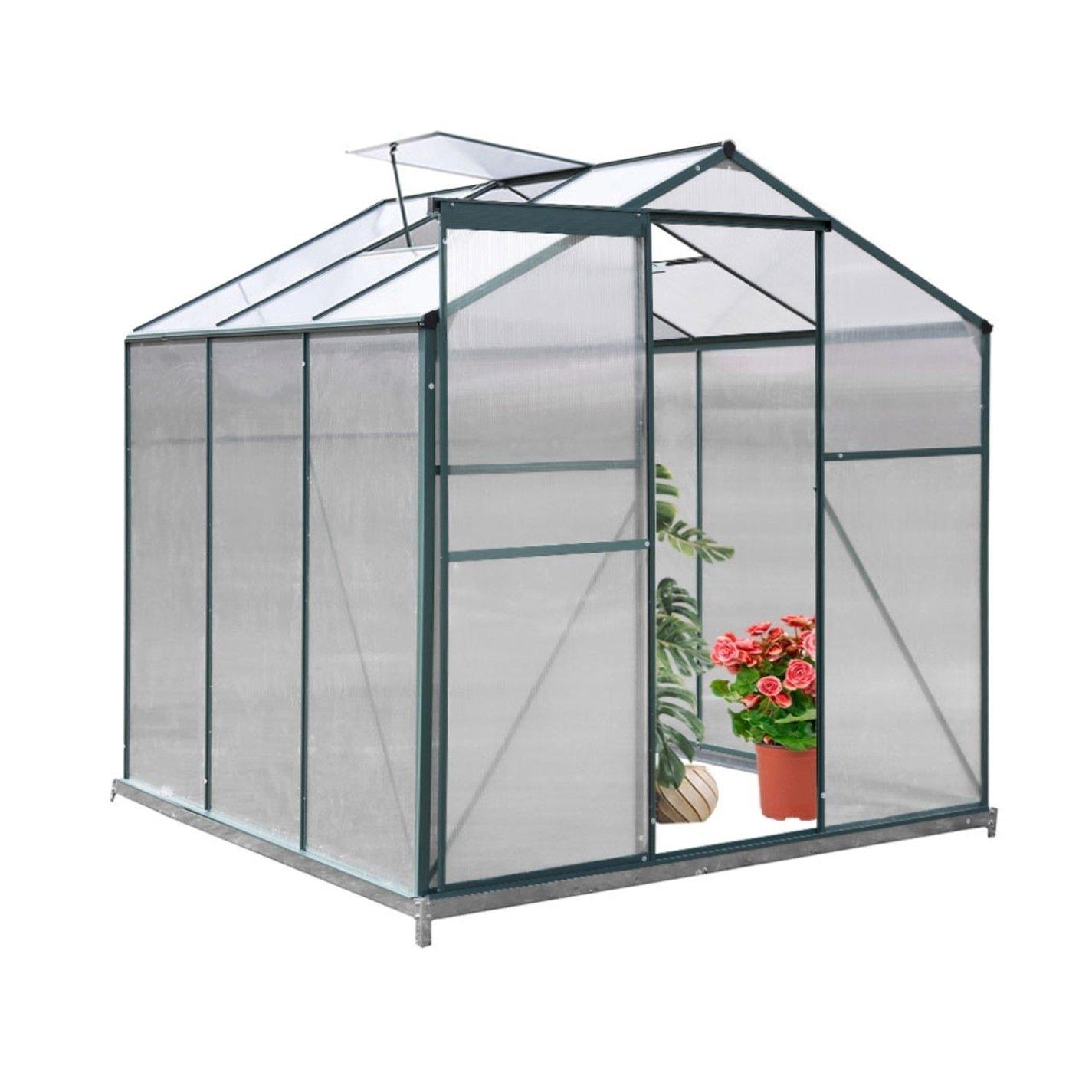 Green - Breeins - Outdoor 6x6Fts Garden Greenhouse with 1 Vents - 3