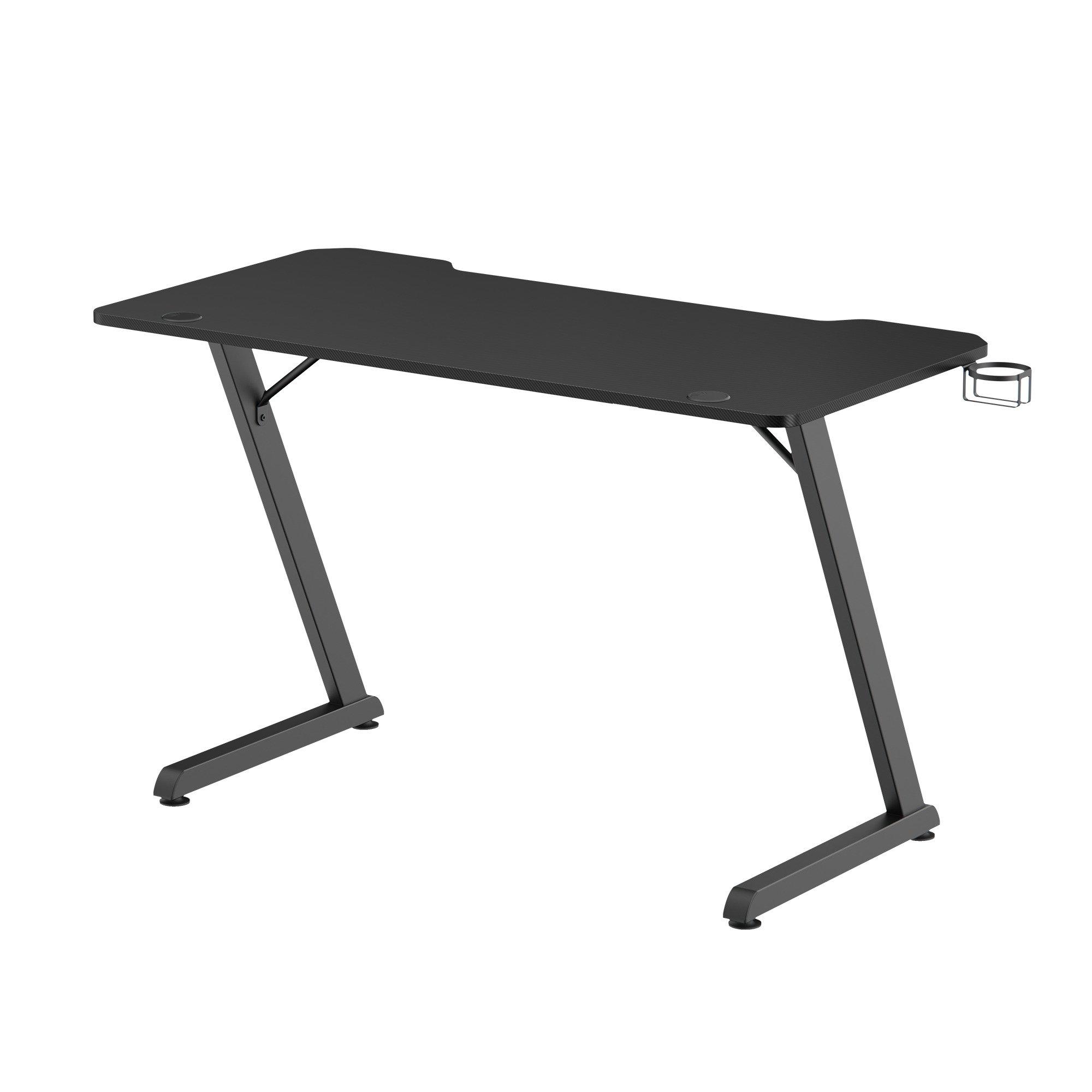 Black - White Shark - Helix Gaming Desk - 3