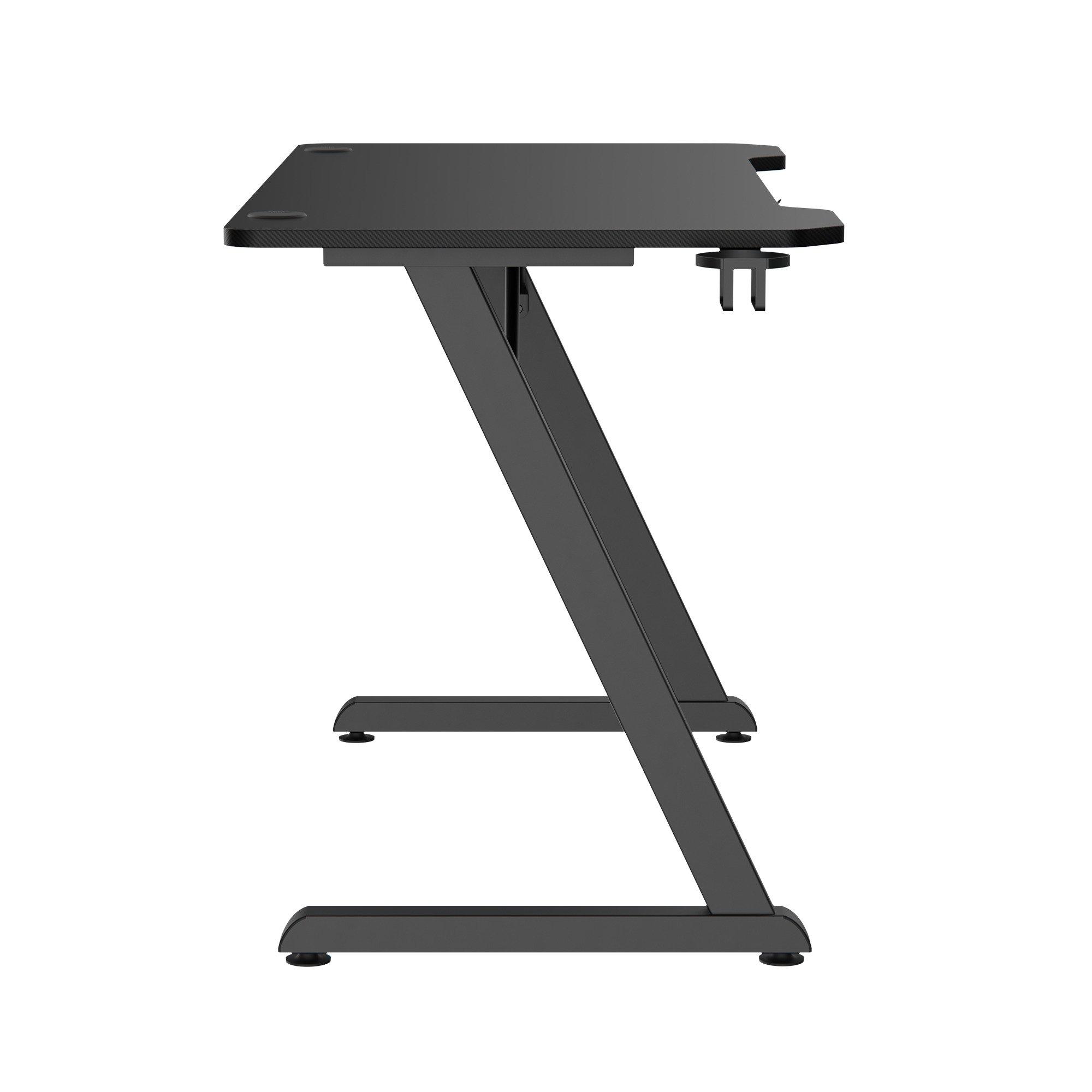 Black - White Shark - Helix Gaming Desk - 4