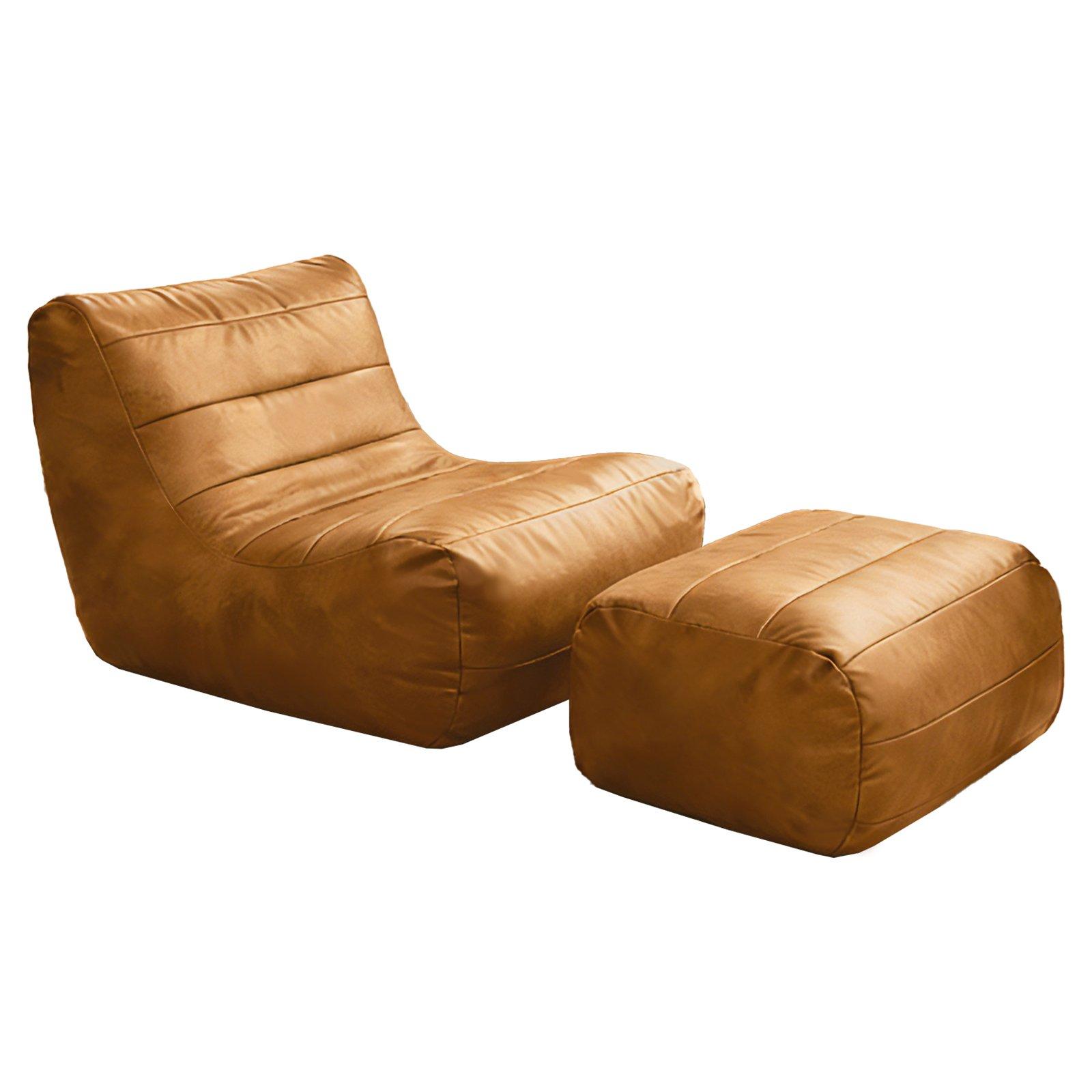 Brown - Urban Meuble - Bean Bag Faux Leather Lounge - 5