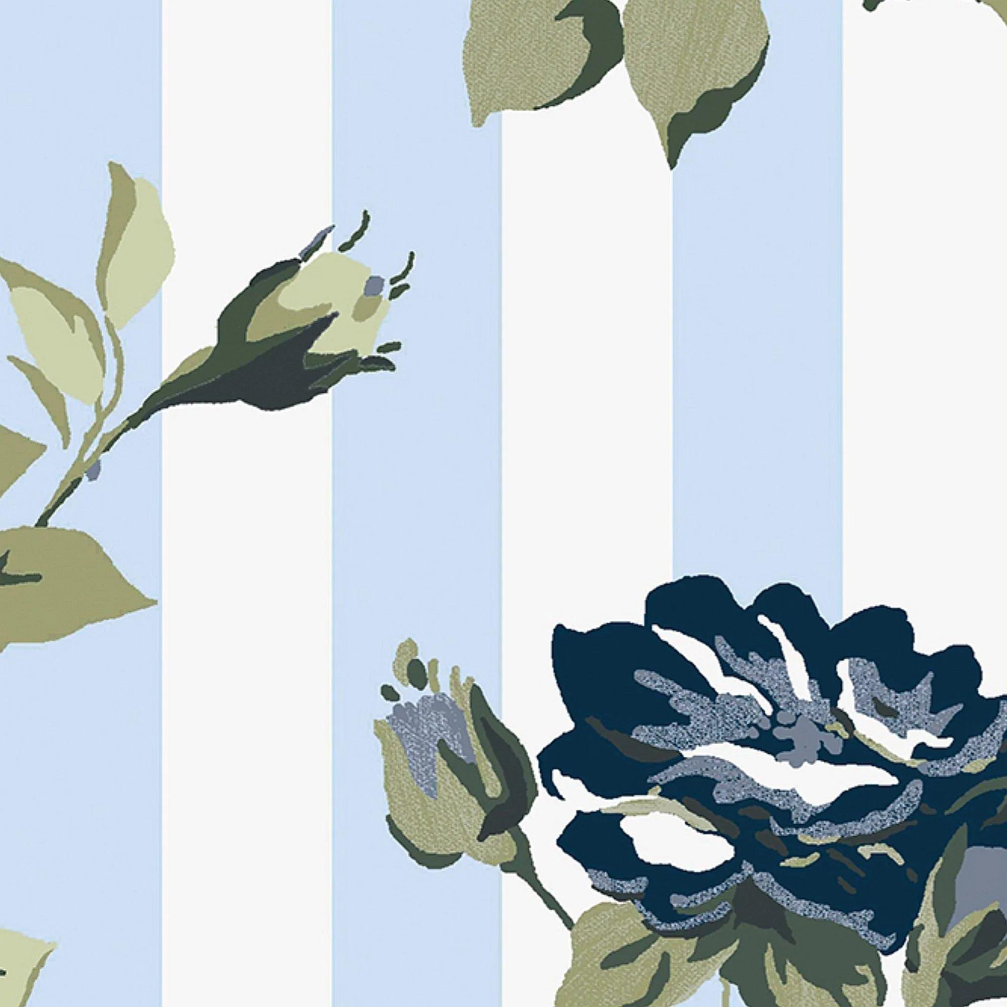 Blue - Cath Kidston - Climbing Rose Blue Wallpaper - 4