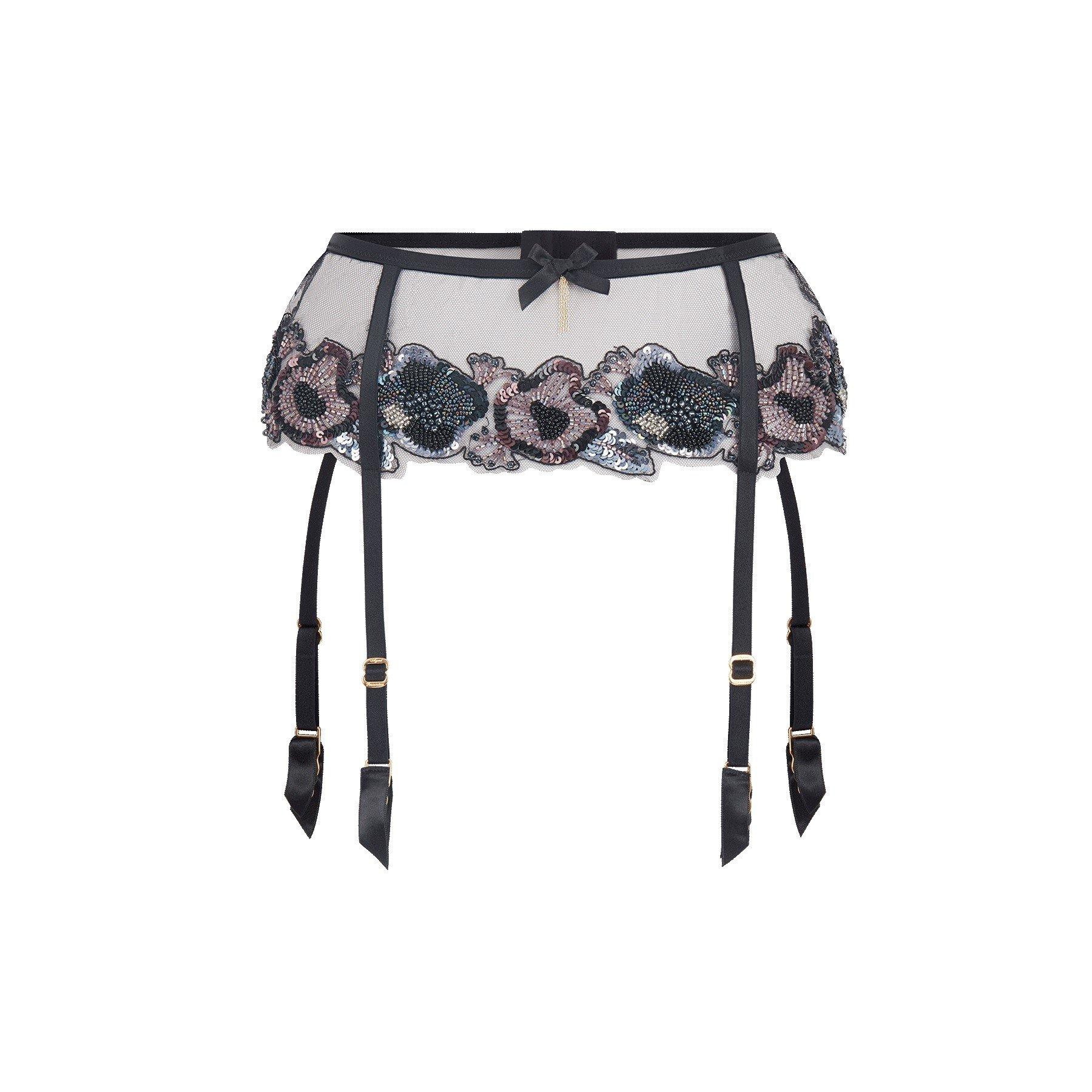 Black/Petrol - Agent Provocateur - GIANA Suspender - 3