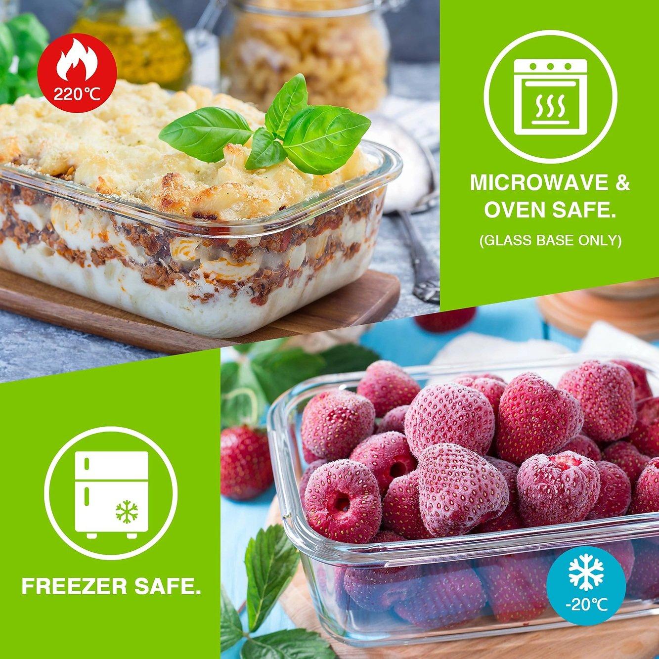 Clear - VonHaus - Glass Food Storage Containers – 12 Piece Set - 6