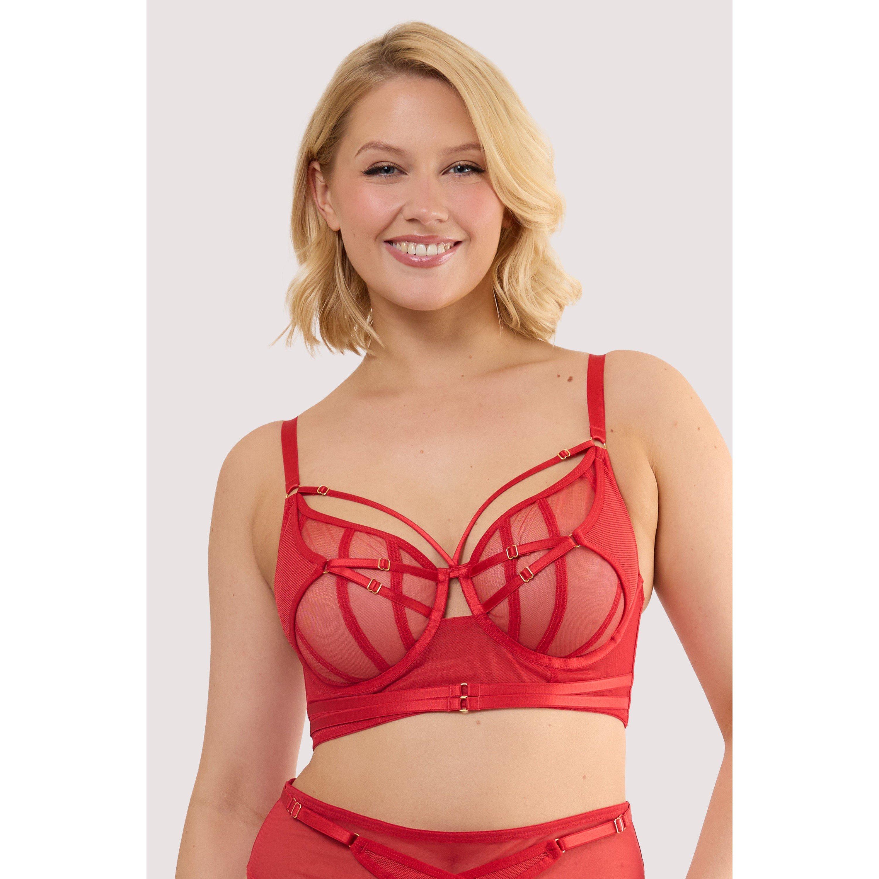 Playful Promises | Eddie Ruby Red Crossover Balconette Bra | Flannels