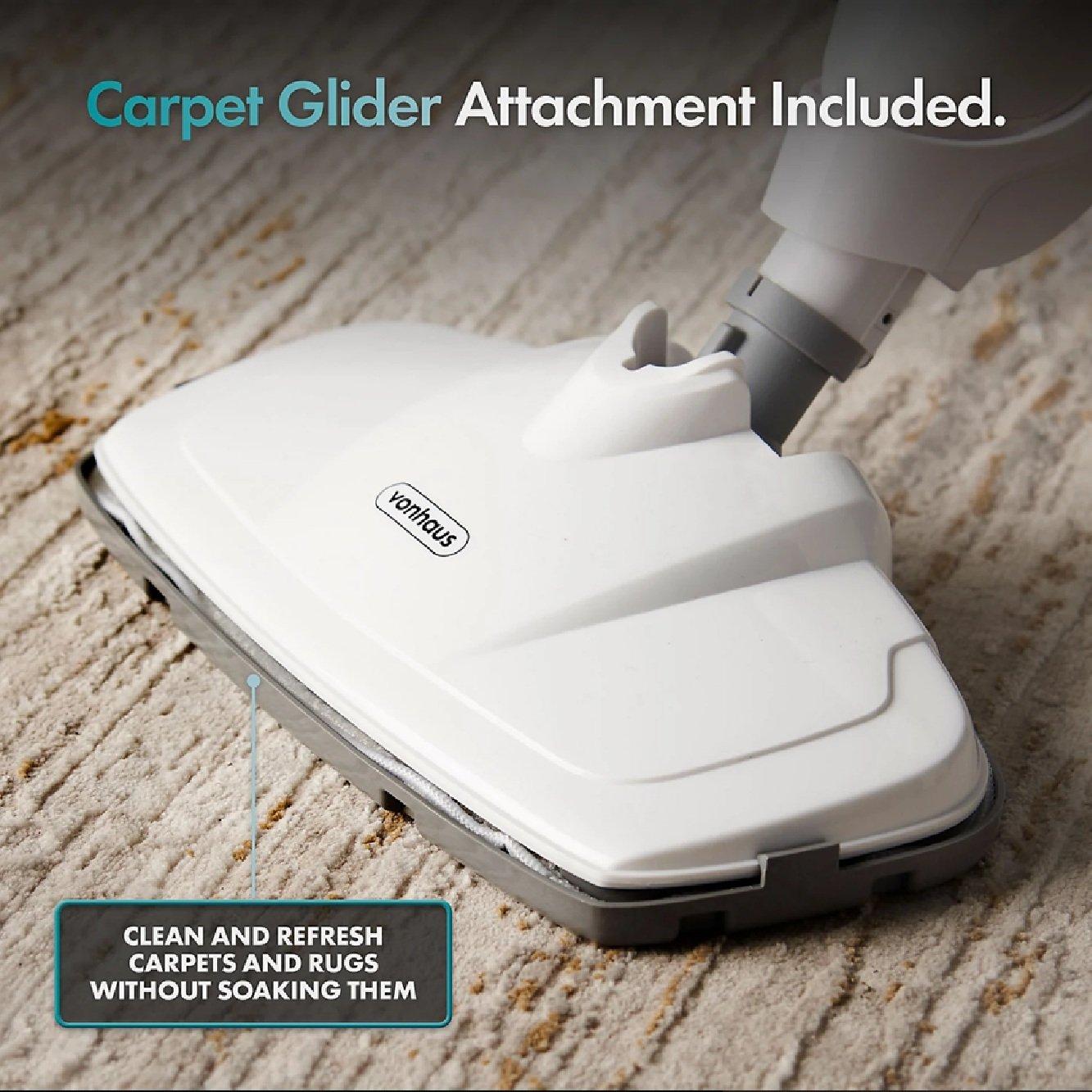 White - VonHaus - 2-in-1 Floor & Handheld Steam Cleaner - 7