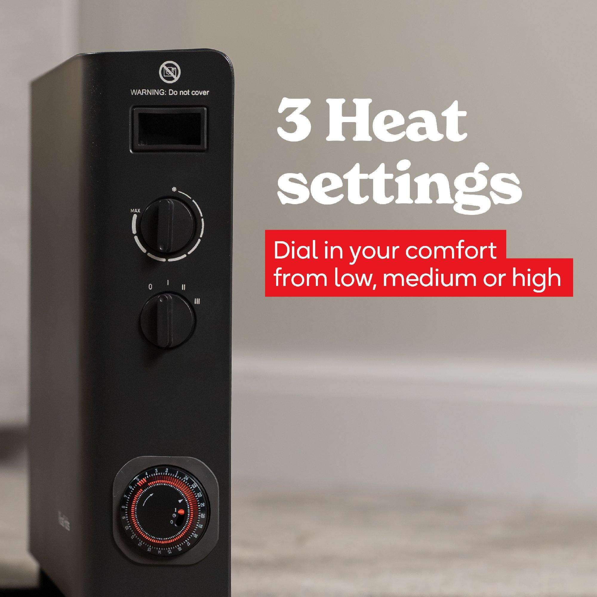 Black - Russell Hobbs - RHCVH6002B Convection Heater with Timer in Black - 5
