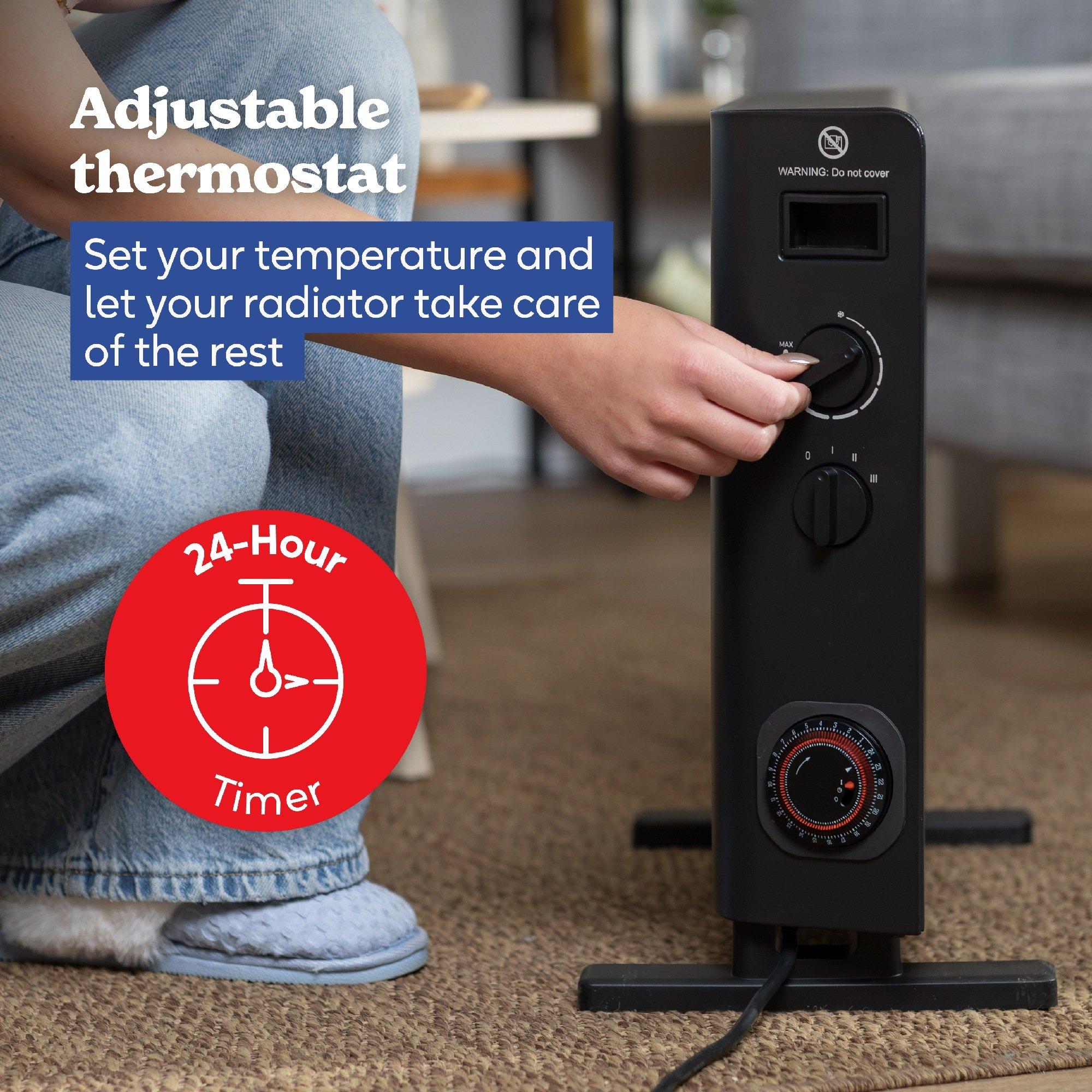Black - Russell Hobbs - RHCVH6002B Convection Heater with Timer in Black - 7