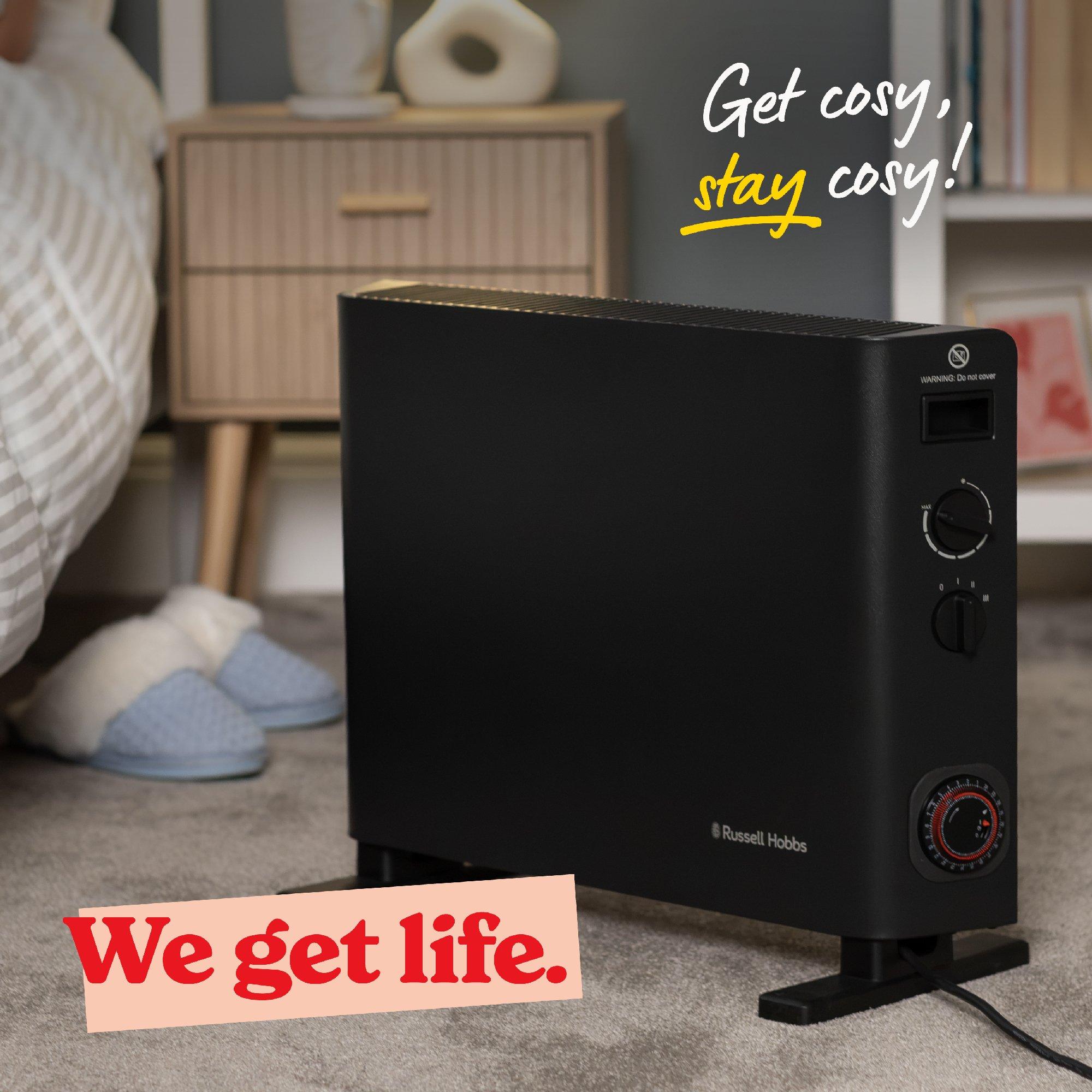 Black - Russell Hobbs - RHCVH6002B Convection Heater with Timer in Black - 9