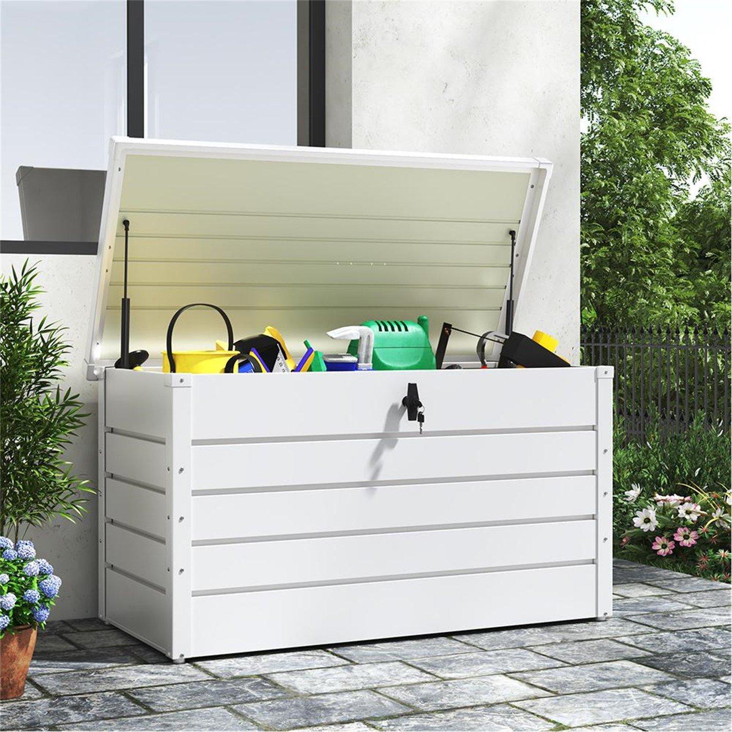 White - Breeins - 350L Steel Waterproof Storage Box, White - 2