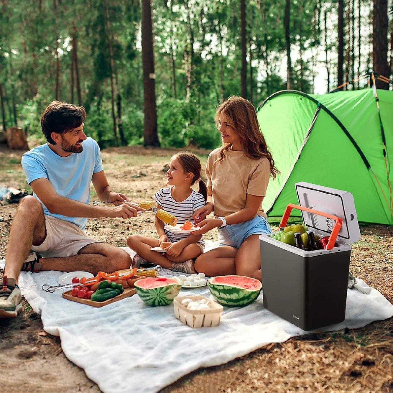 Grey - VonHaus - 20L Electric Cool Box - 8