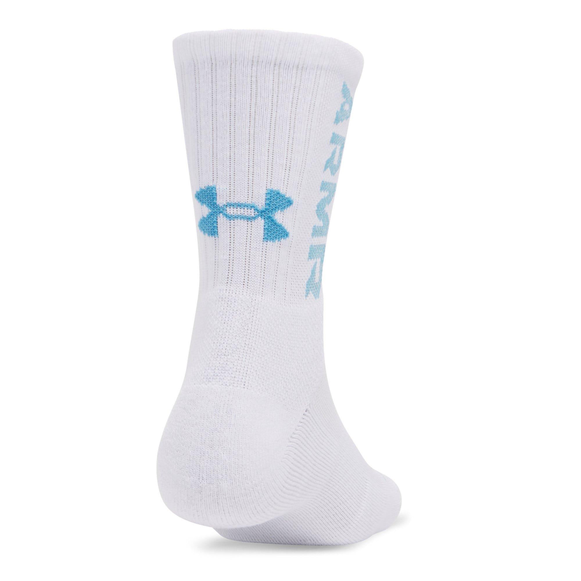 White - Under Armour - 3-Pack Mid Crew Socks - 2