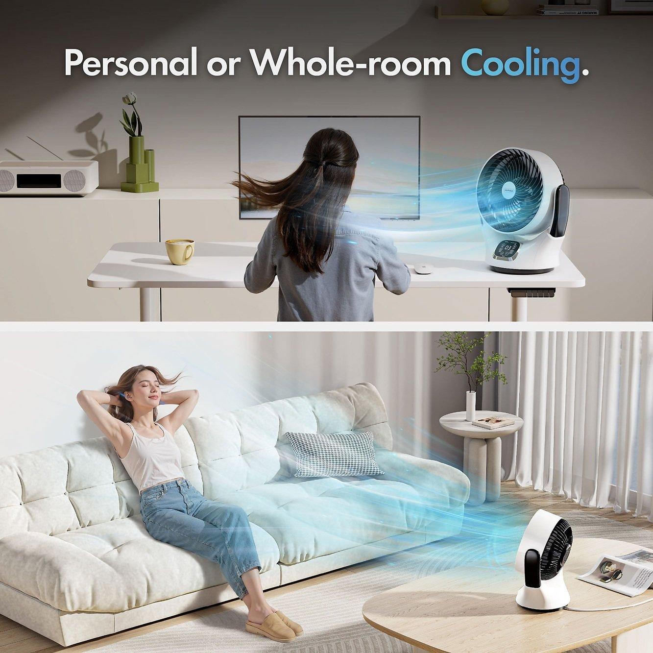 White - VonHaus - Air Circulator Desk Fan - 3